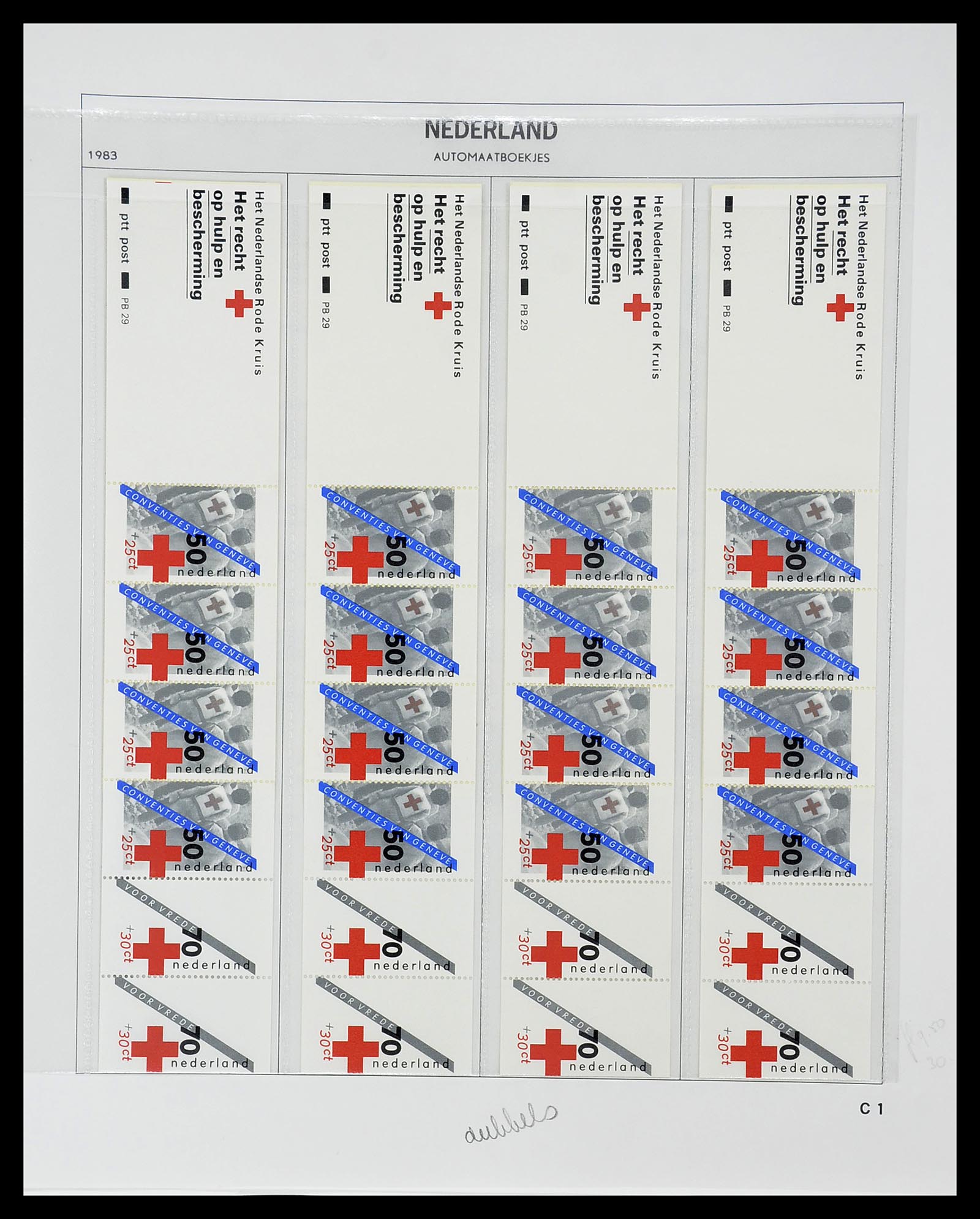 34701 025 - Stamp Collection 34701 Netherlands stamp booklets 1964-2001.