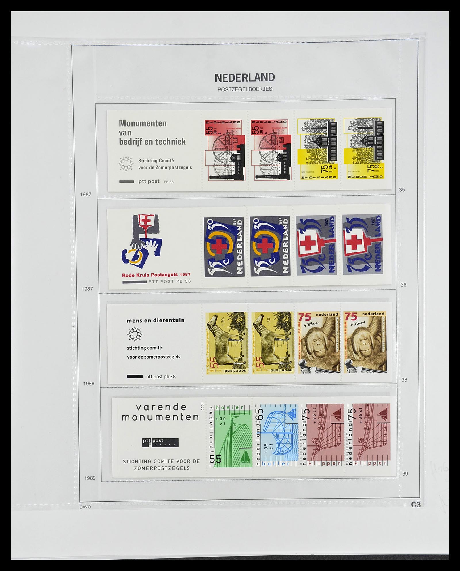 34701 027 - Postzegelverzameling 34701 Nederland postzegelboekjes 1964-2001.
