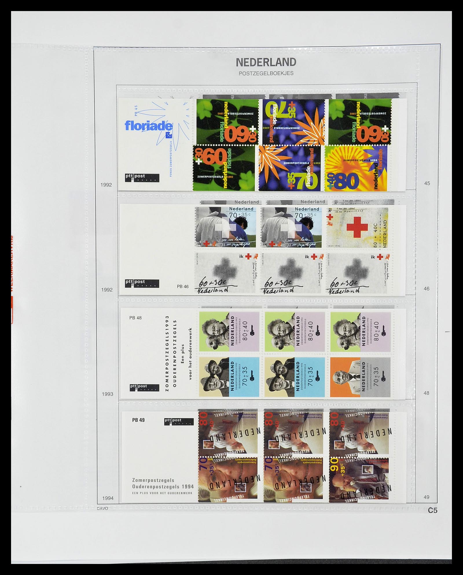 34701 029 - Postzegelverzameling 34701 Nederland postzegelboekjes 1964-2001.
