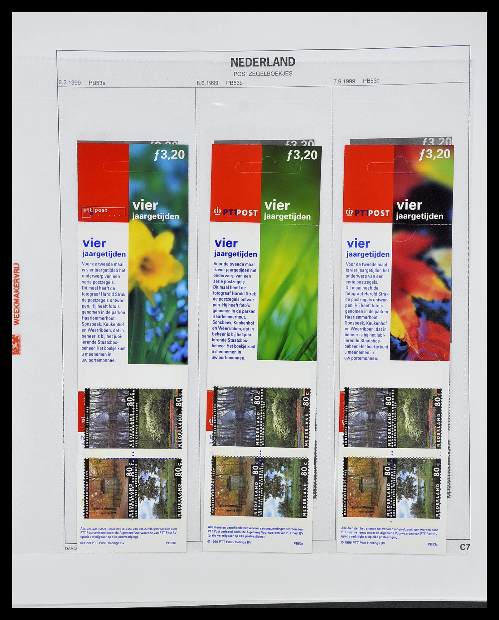 34701 032 - Postzegelverzameling 34701 Nederland postzegelboekjes 1964-2001.
