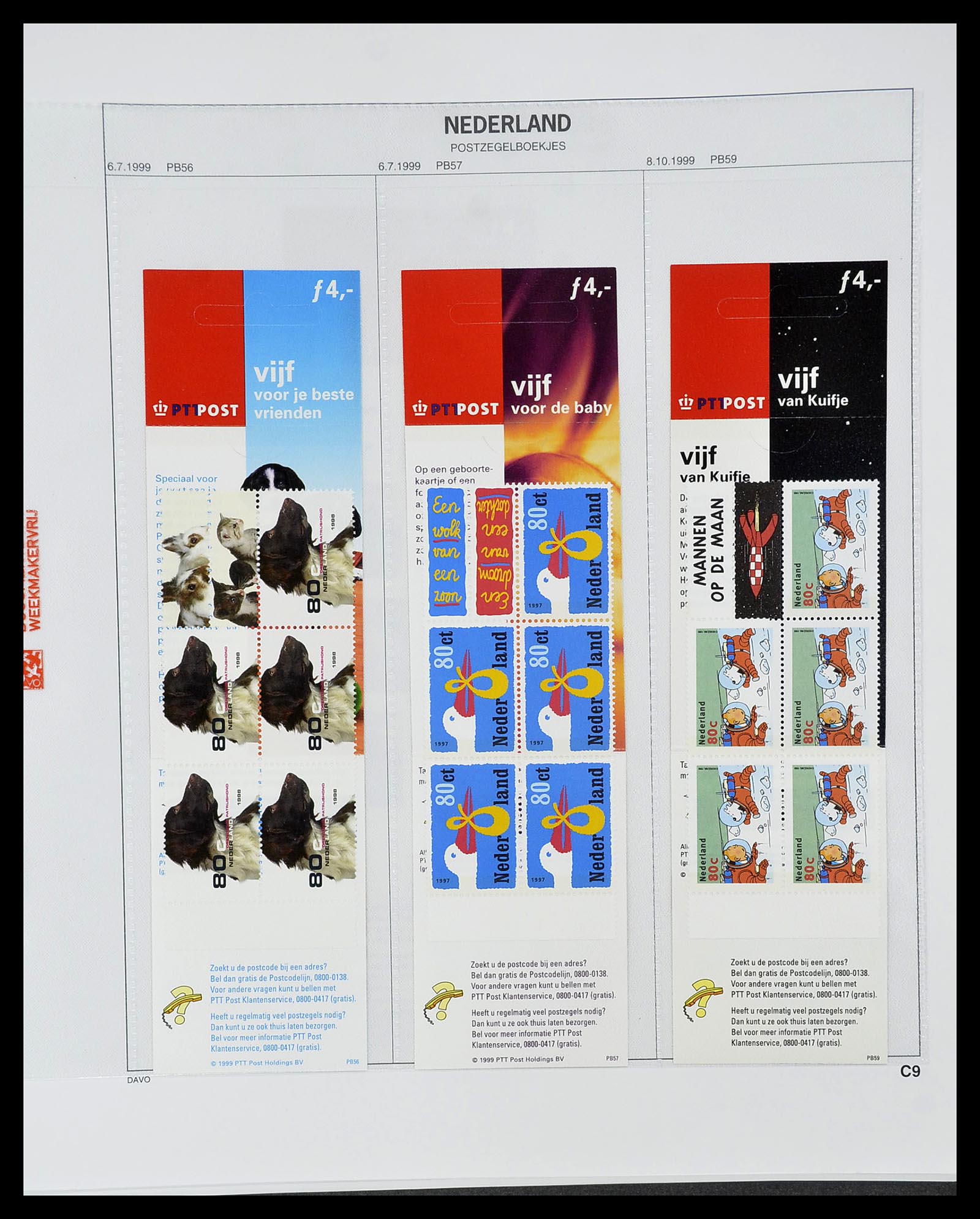 34701 035 - Postzegelverzameling 34701 Nederland postzegelboekjes 1964-2001.