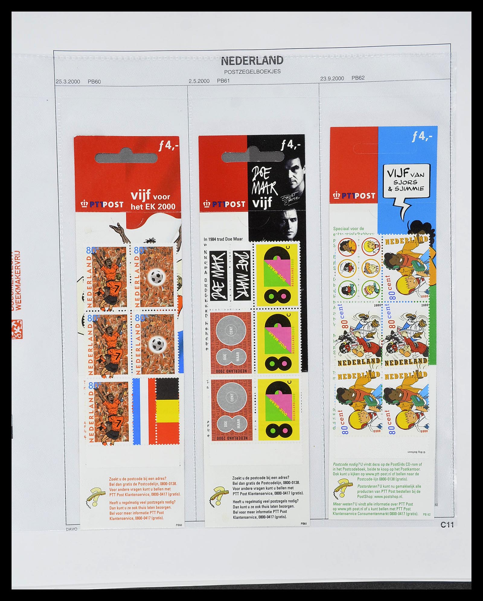 34701 038 - Stamp Collection 34701 Netherlands stamp booklets 1964-2001.