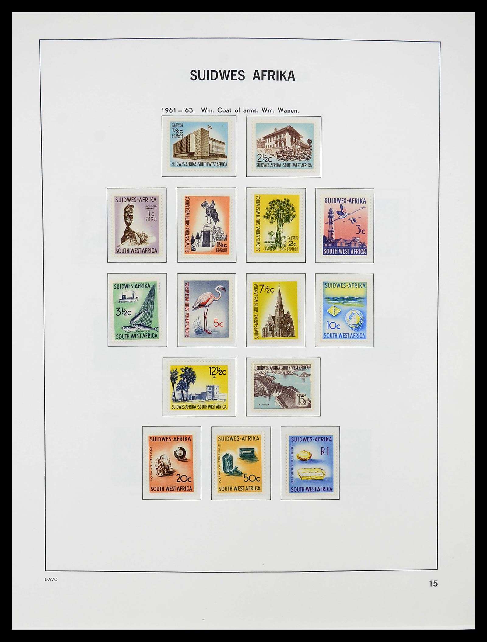 34702 003 - Postzegelverzameling 34702 Zuidwest Afrika/Namibië 1952-2000.
