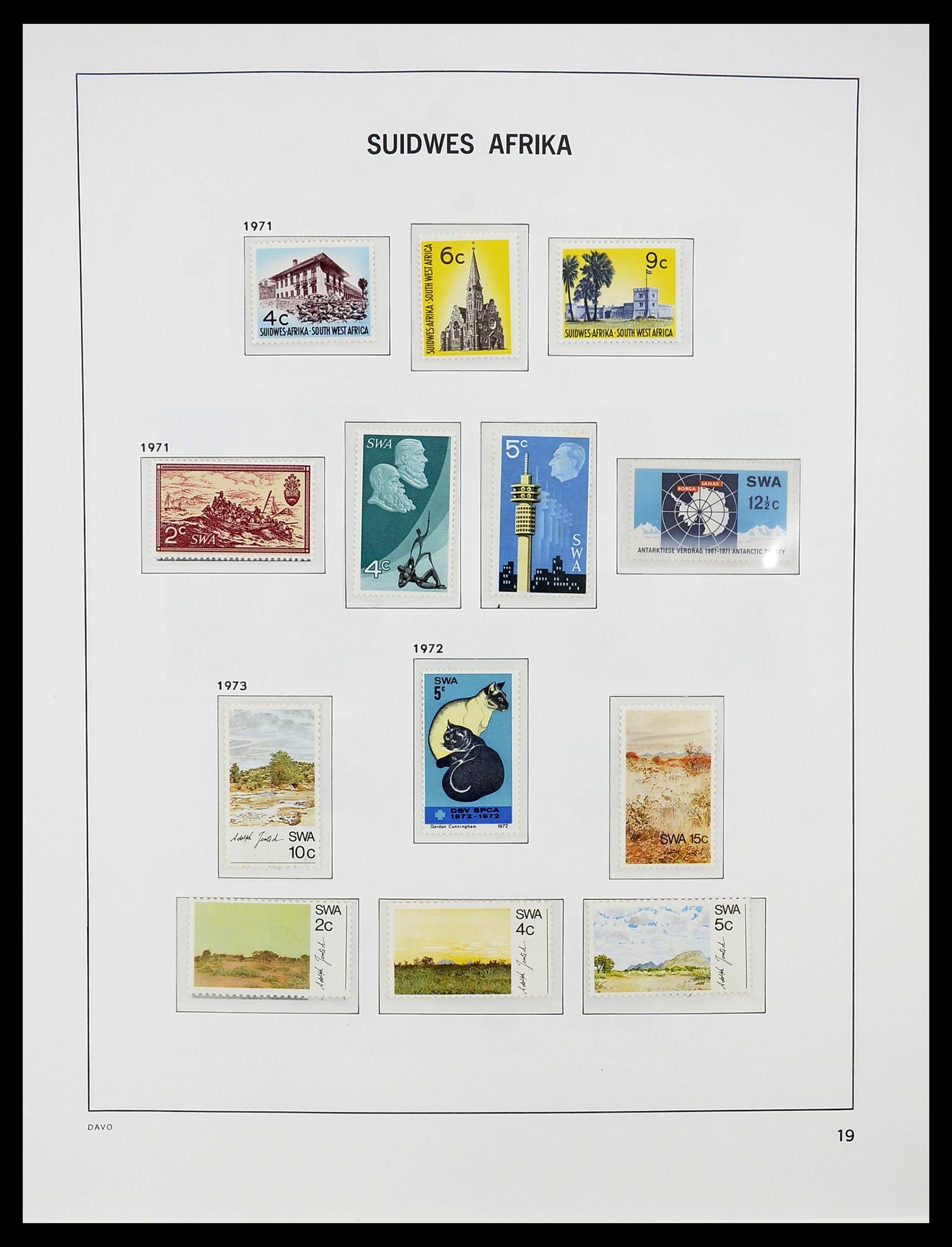 34702 007 - Postzegelverzameling 34702 Zuidwest Afrika/Namibië 1952-2000.