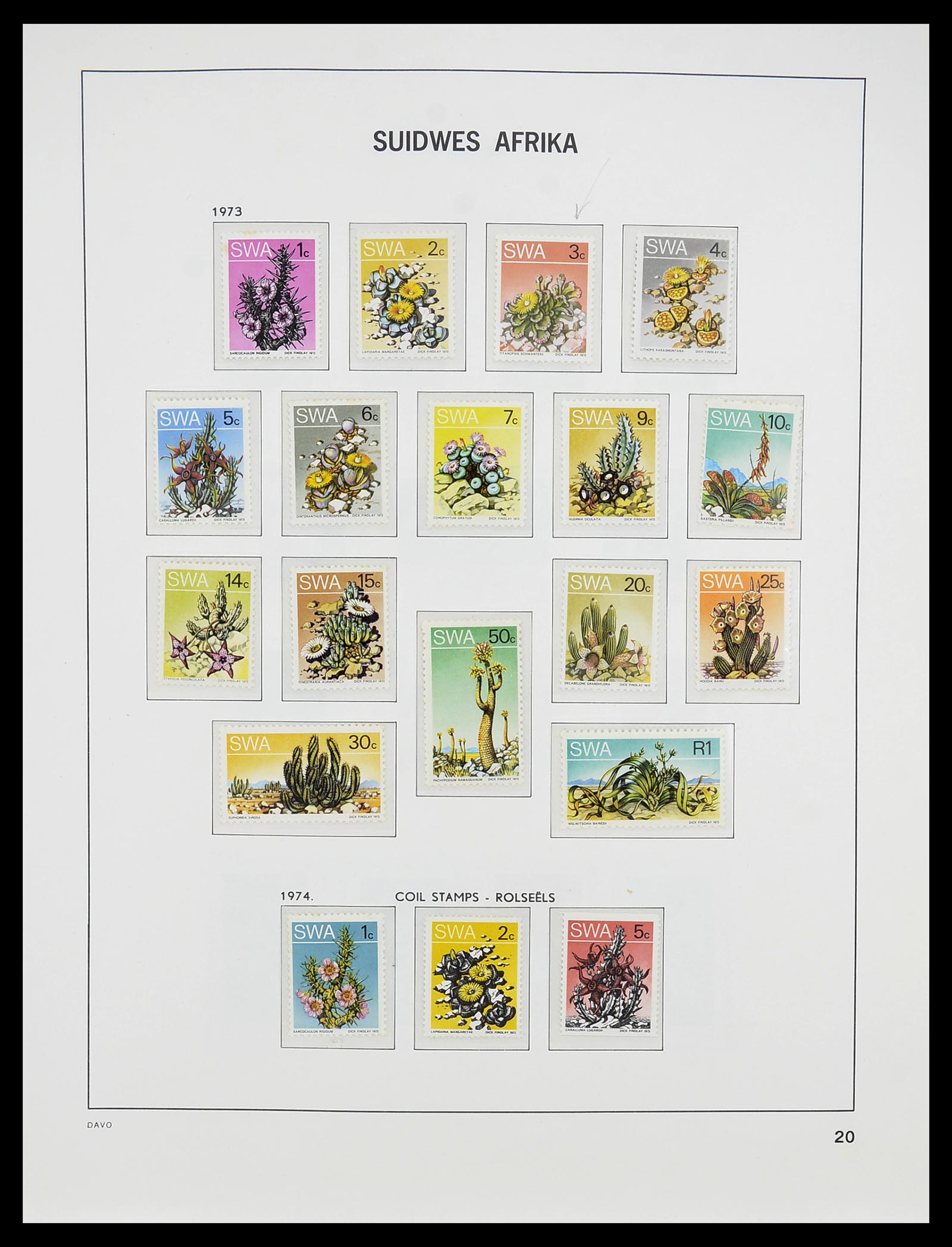 34702 008 - Postzegelverzameling 34702 Zuidwest Afrika/Namibië 1952-2000.