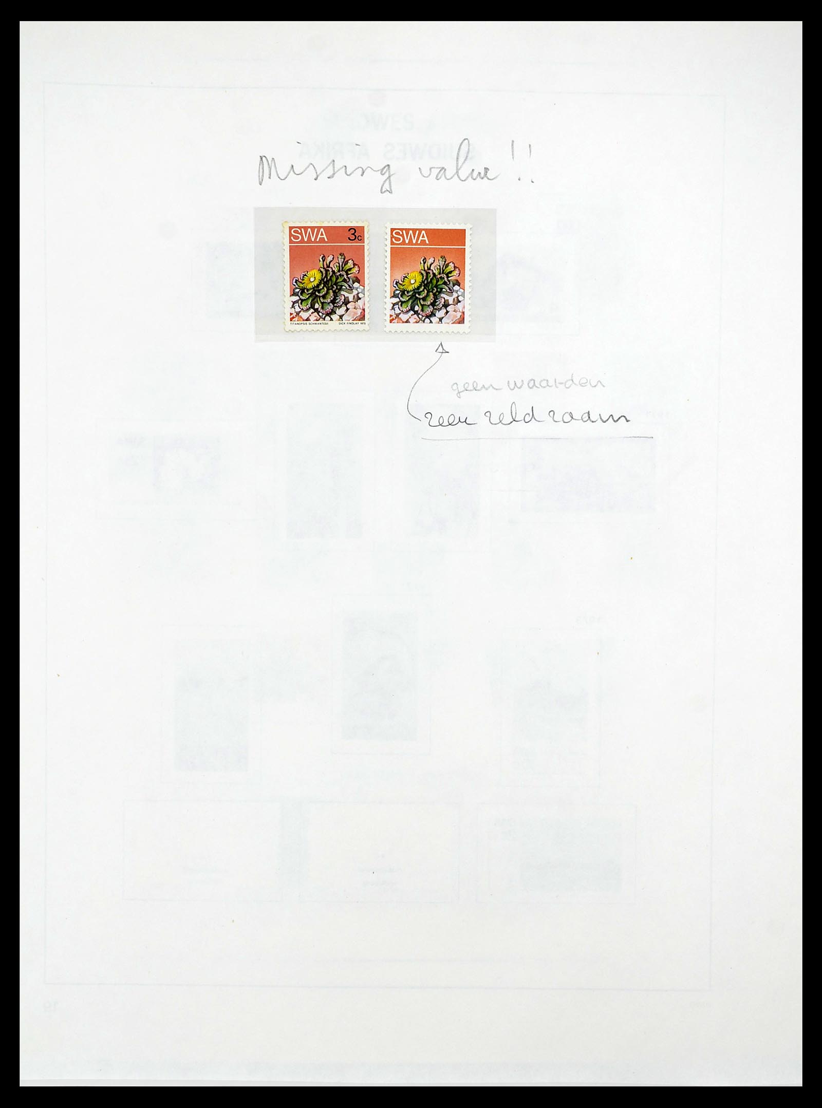 34702 009 - Postzegelverzameling 34702 Zuidwest Afrika/Namibië 1952-2000.