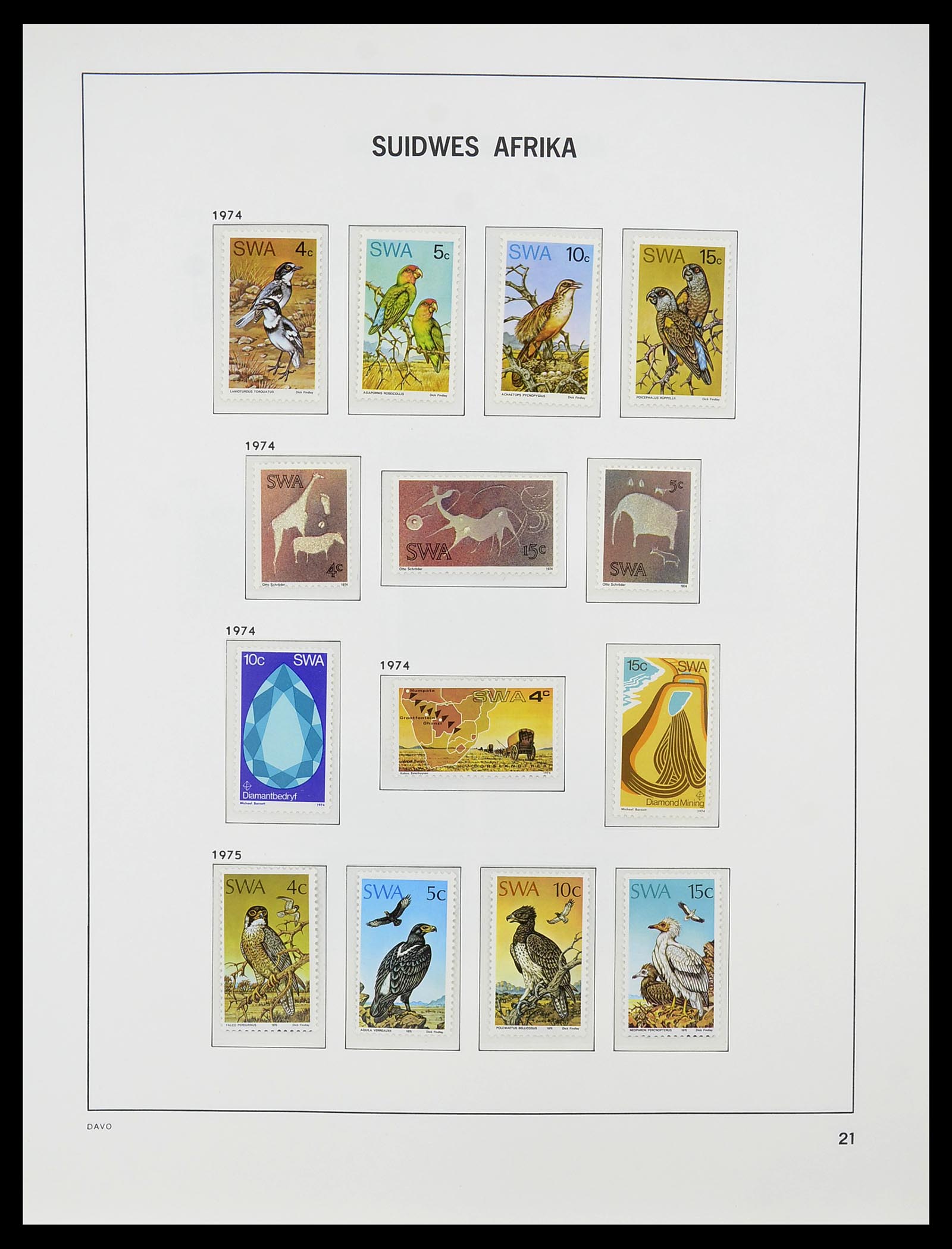 34702 010 - Postzegelverzameling 34702 Zuidwest Afrika/Namibië 1952-2000.