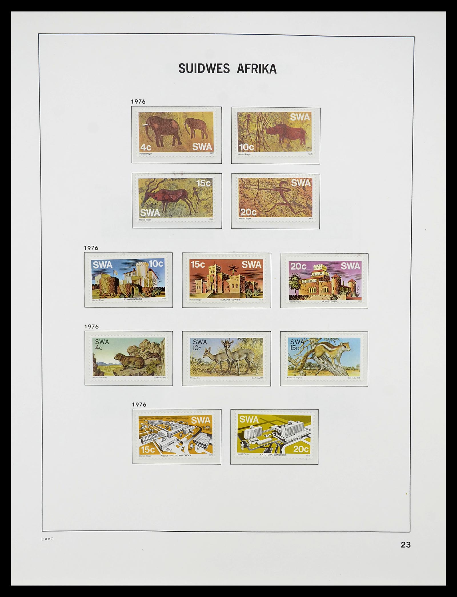 34702 012 - Postzegelverzameling 34702 Zuidwest Afrika/Namibië 1952-2000.