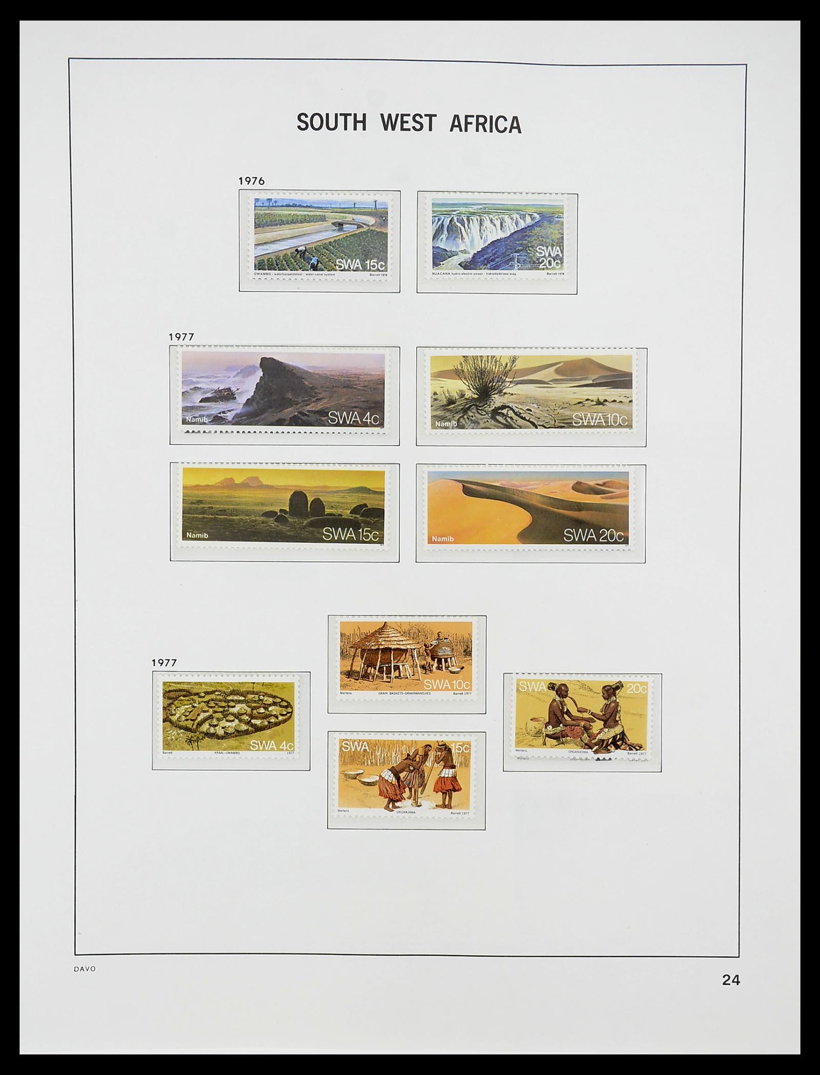 34702 013 - Postzegelverzameling 34702 Zuidwest Afrika/Namibië 1952-2000.