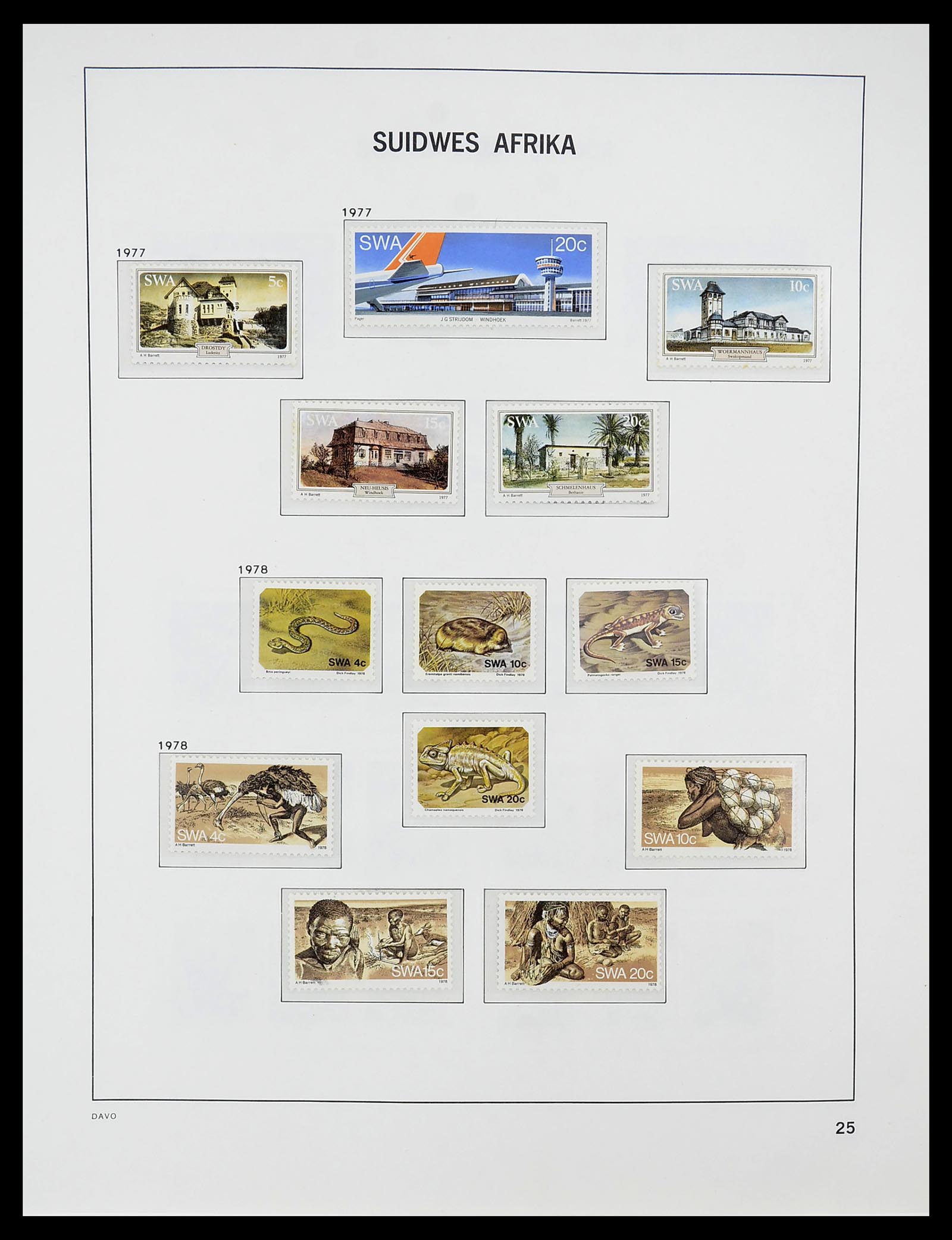 34702 015 - Postzegelverzameling 34702 Zuidwest Afrika/Namibië 1952-2000.