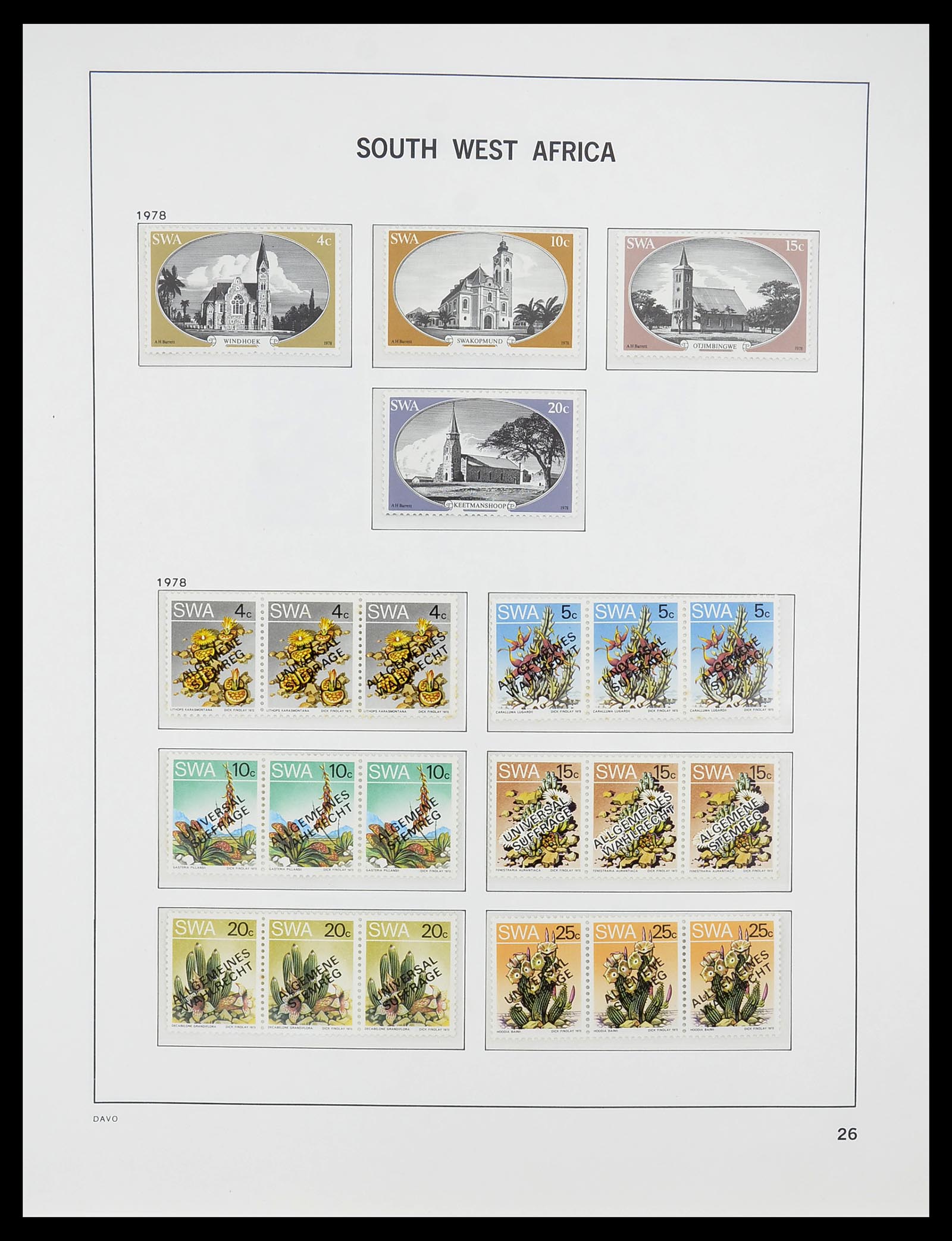 34702 016 - Postzegelverzameling 34702 Zuidwest Afrika/Namibië 1952-2000.