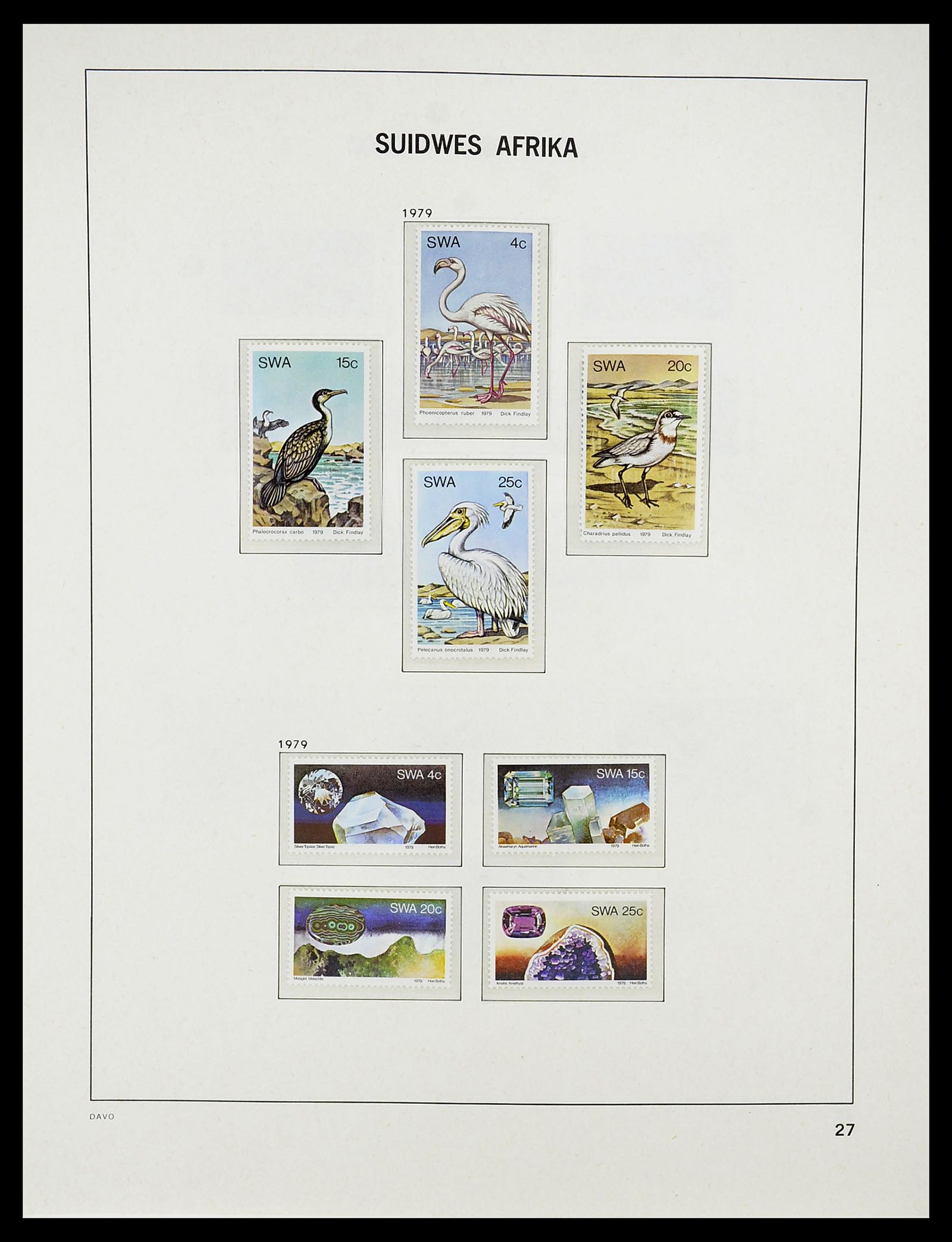 34702 017 - Postzegelverzameling 34702 Zuidwest Afrika/Namibië 1952-2000.