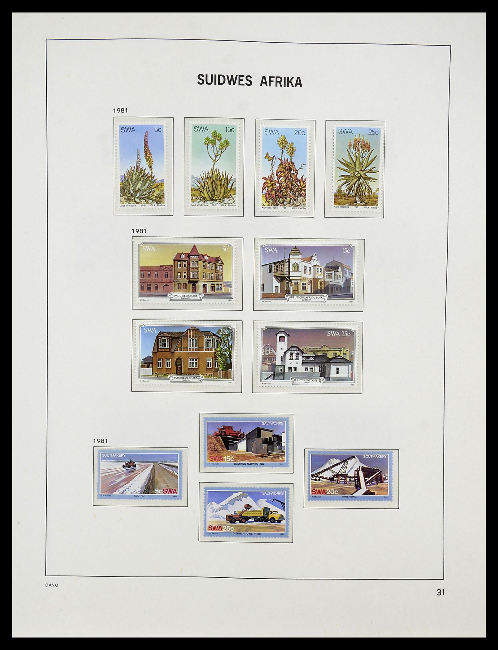 34702 021 - Postzegelverzameling 34702 Zuidwest Afrika/Namibië 1952-2000.