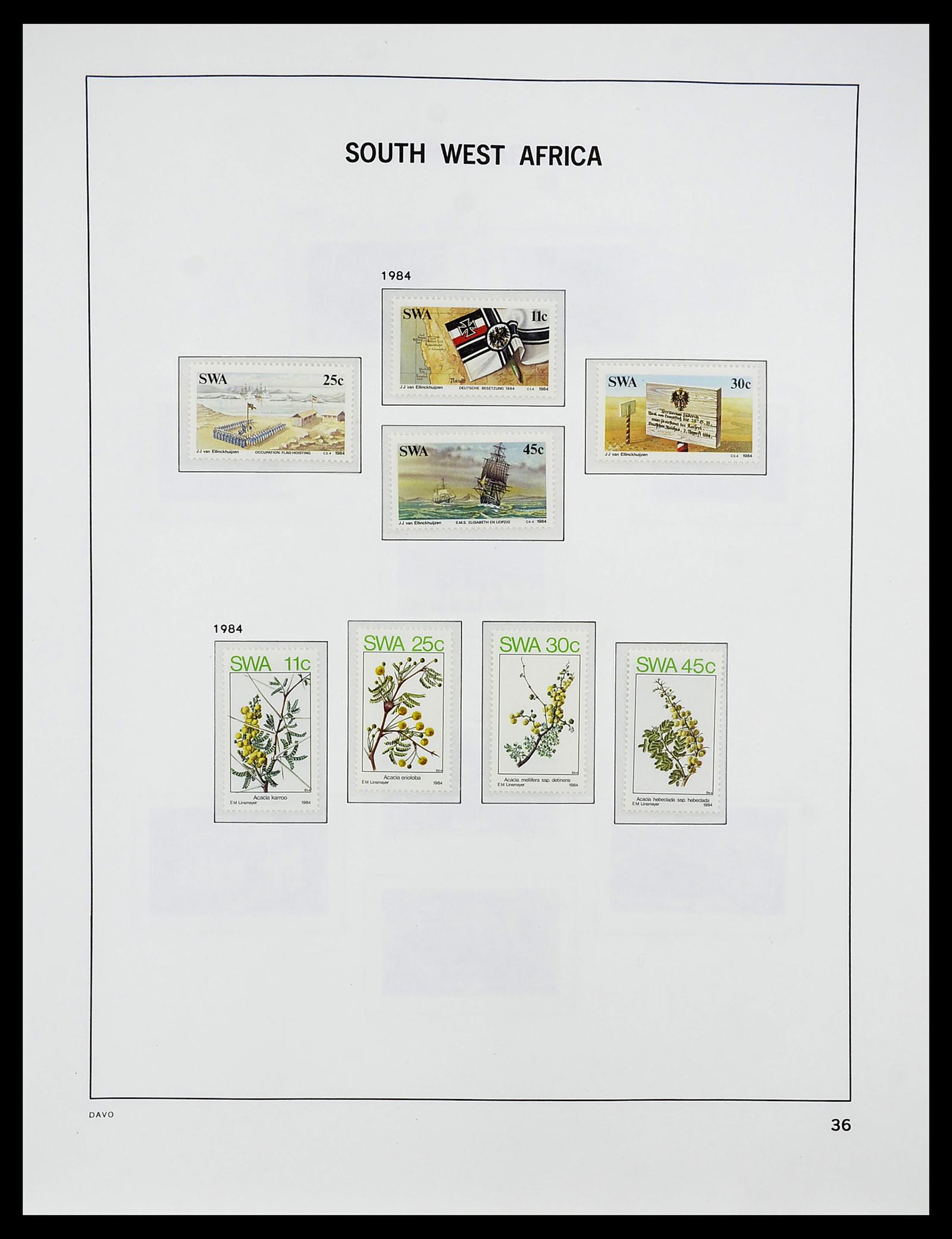 34702 026 - Postzegelverzameling 34702 Zuidwest Afrika/Namibië 1952-2000.