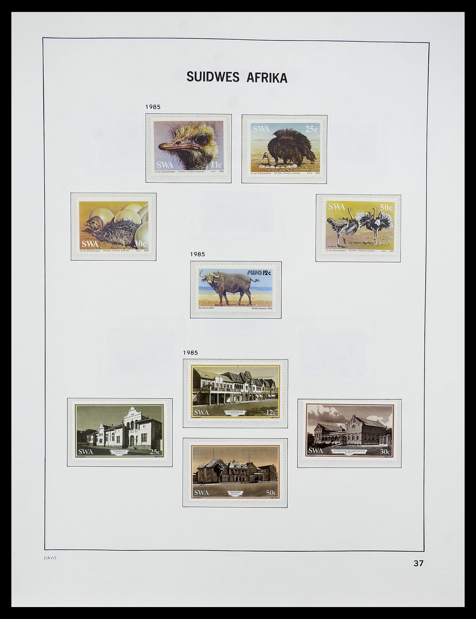 34702 027 - Postzegelverzameling 34702 Zuidwest Afrika/Namibië 1952-2000.
