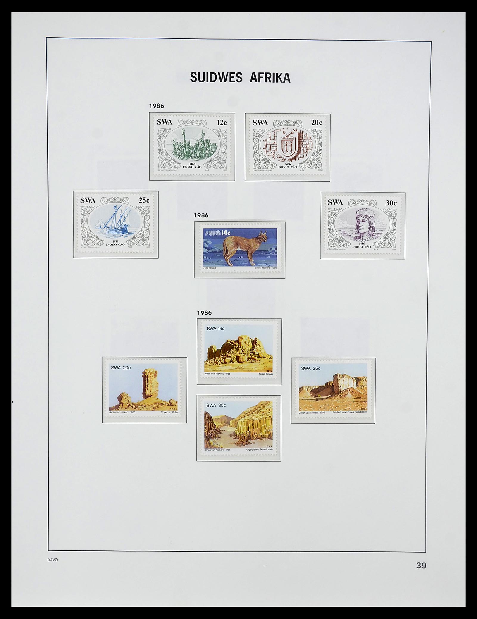 34702 029 - Postzegelverzameling 34702 Zuidwest Afrika/Namibië 1952-2000.