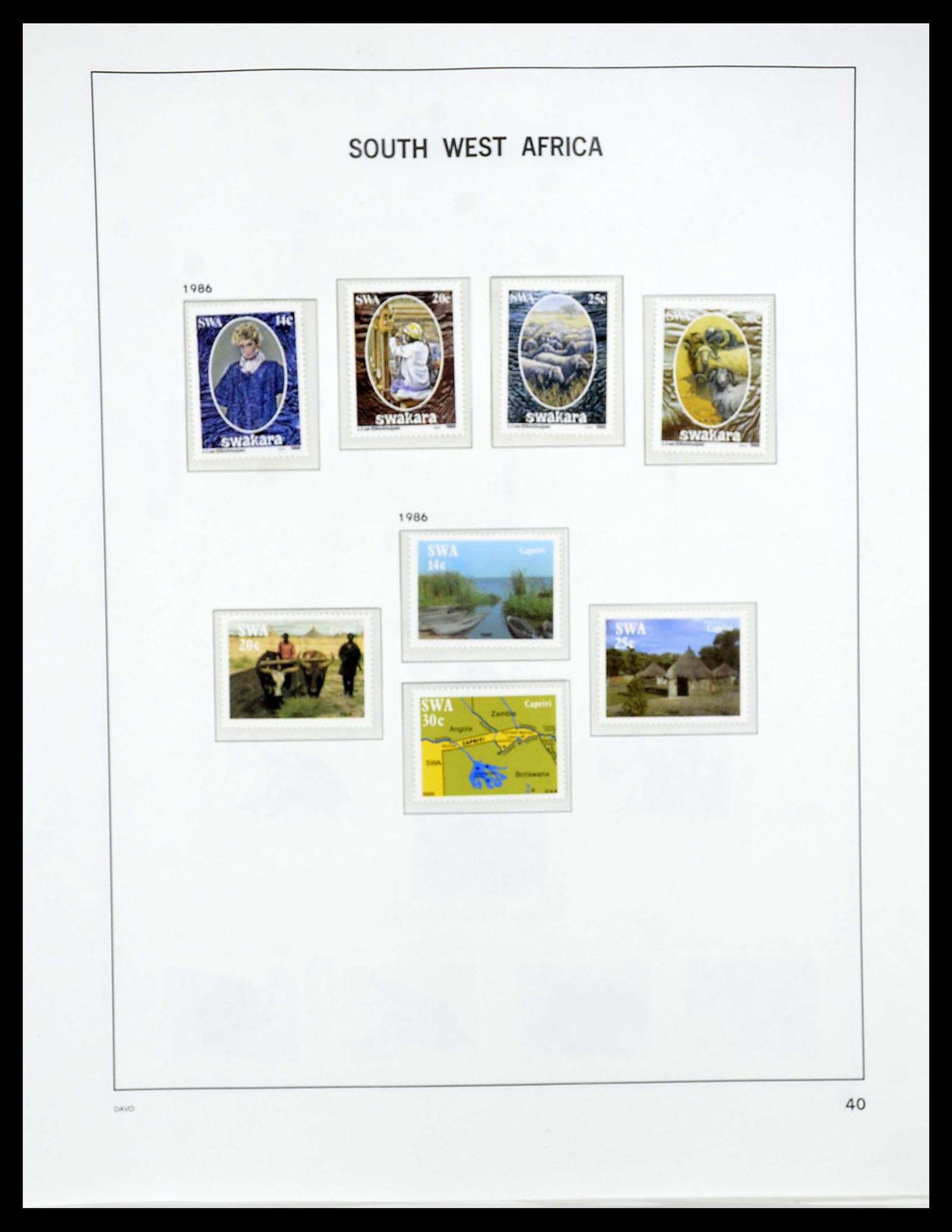 34702 030 - Postzegelverzameling 34702 Zuidwest Afrika/Namibië 1952-2000.