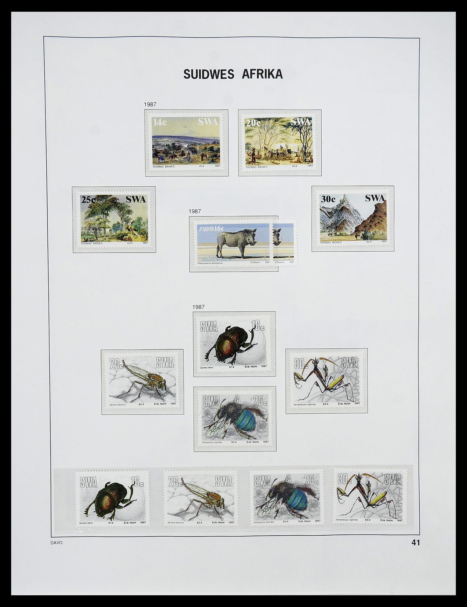 34702 031 - Postzegelverzameling 34702 Zuidwest Afrika/Namibië 1952-2000.