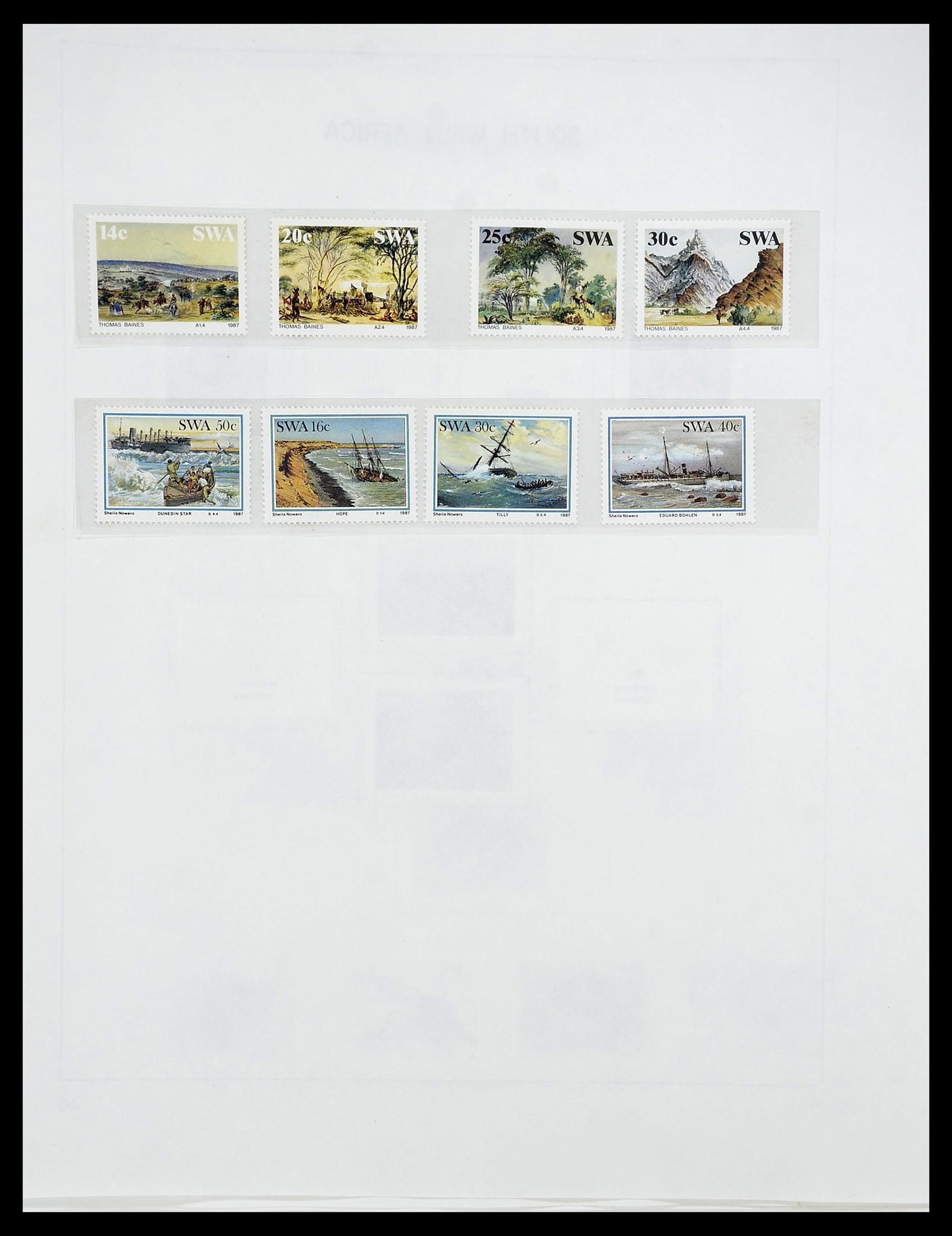 34702 032 - Postzegelverzameling 34702 Zuidwest Afrika/Namibië 1952-2000.
