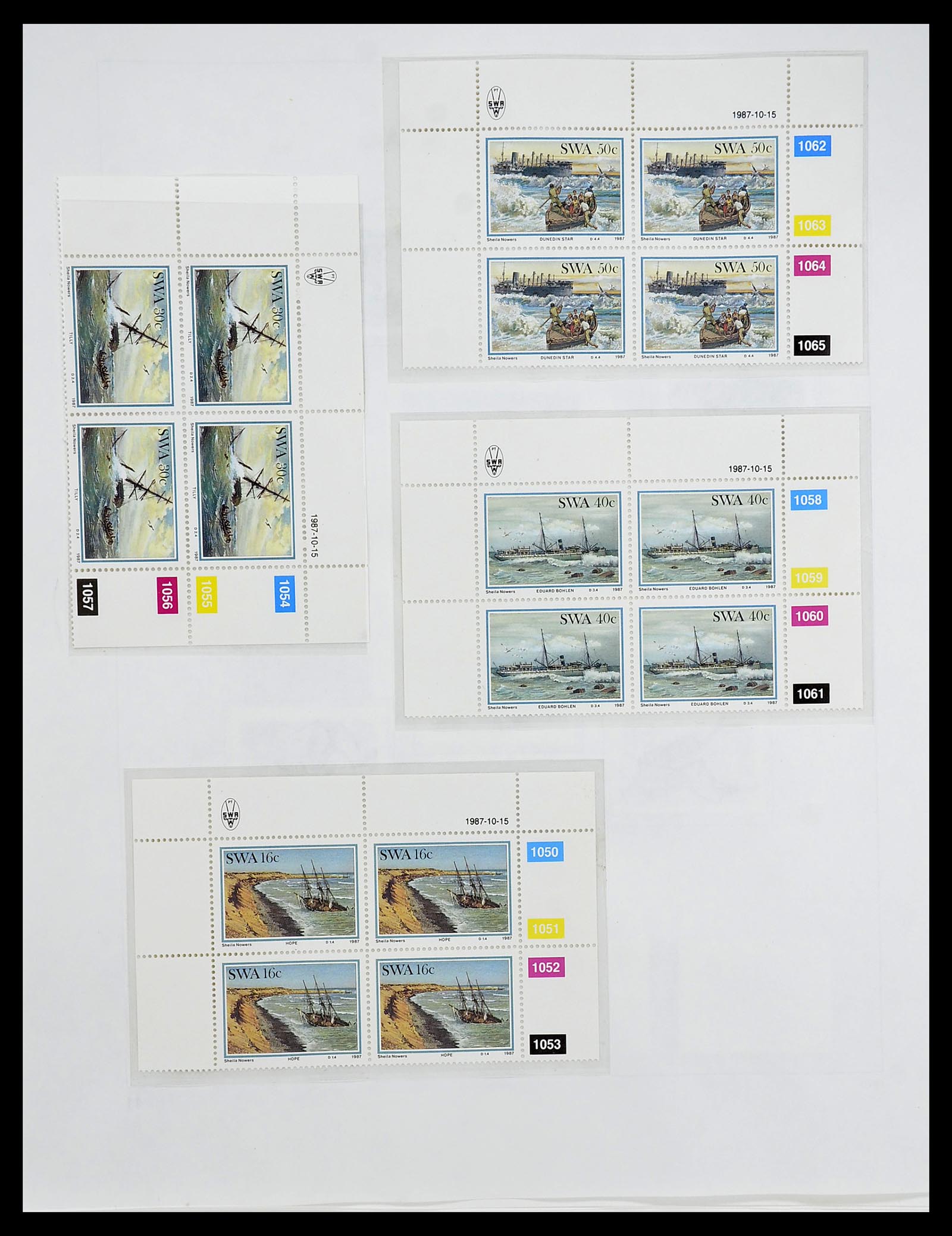 34702 034 - Postzegelverzameling 34702 Zuidwest Afrika/Namibië 1952-2000.