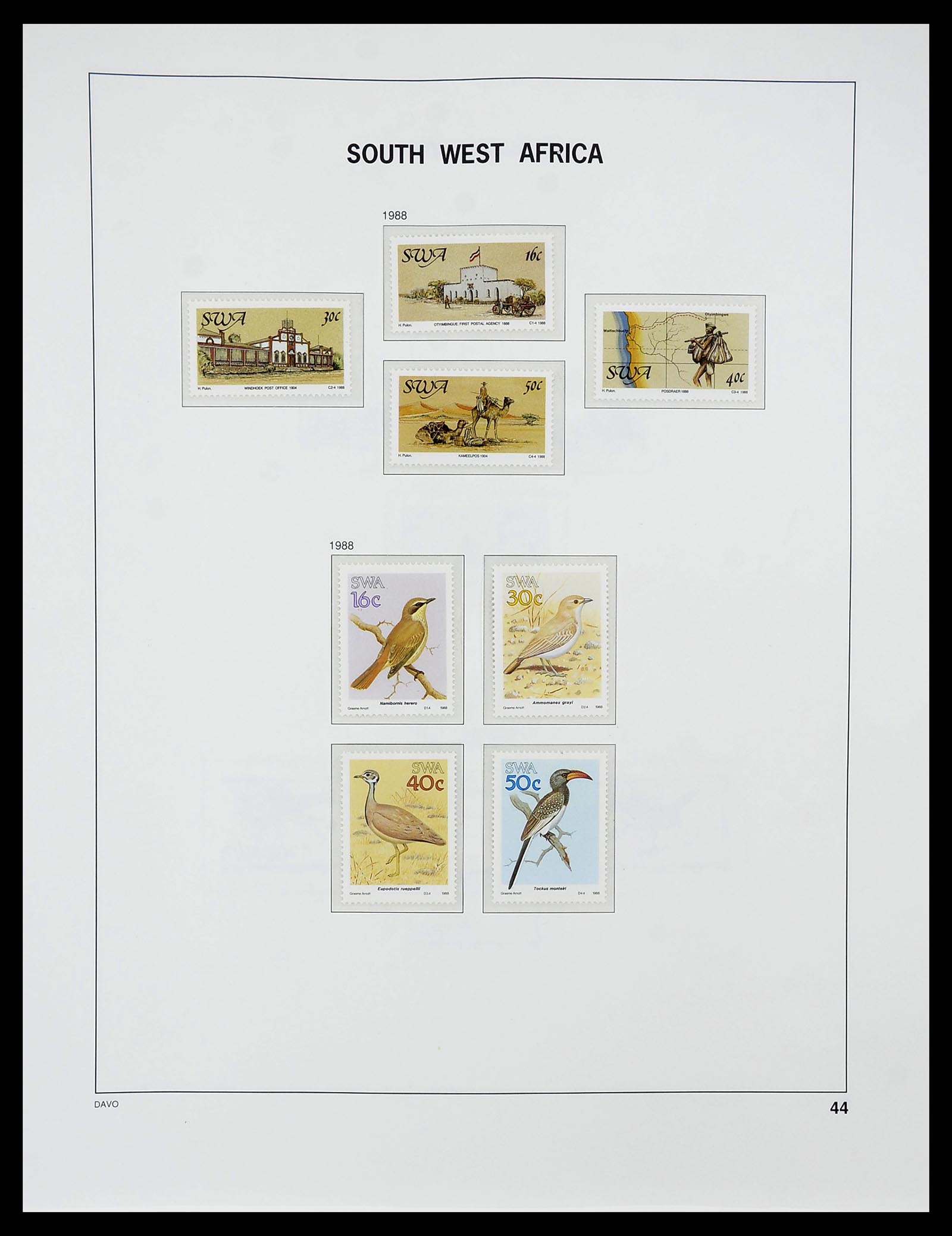 34702 036 - Postzegelverzameling 34702 Zuidwest Afrika/Namibië 1952-2000.