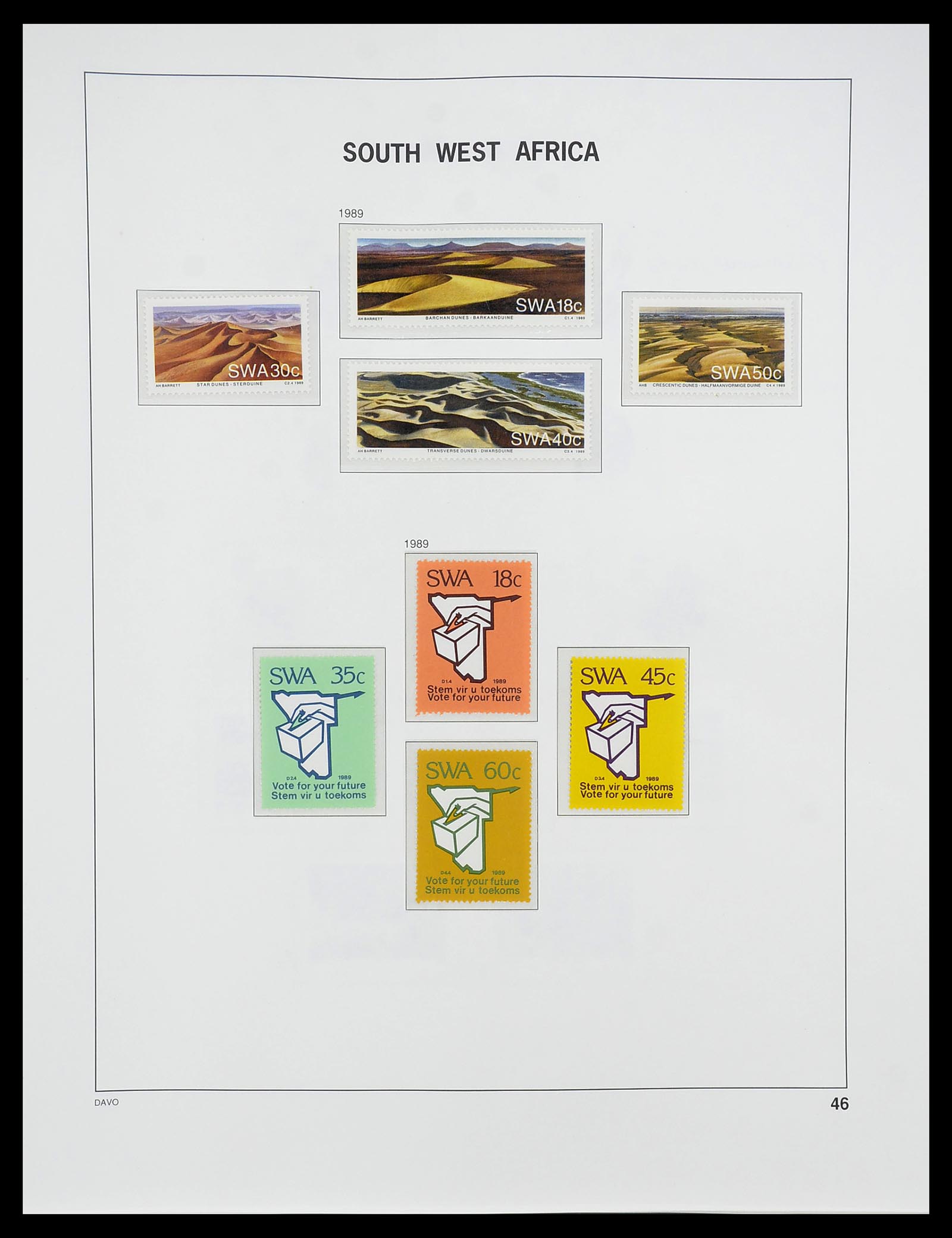 34702 038 - Postzegelverzameling 34702 Zuidwest Afrika/Namibië 1952-2000.