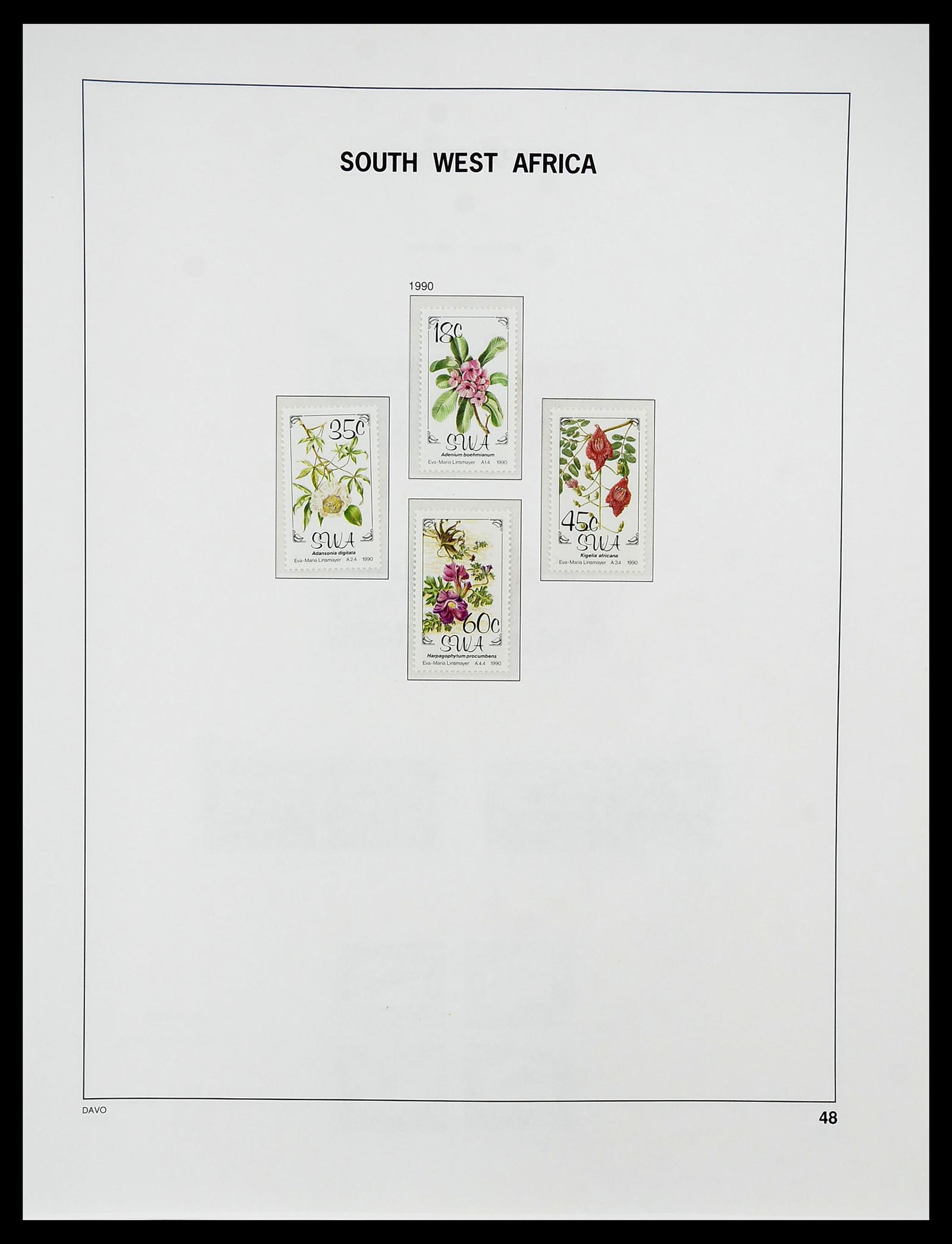 34702 041 - Postzegelverzameling 34702 Zuidwest Afrika/Namibië 1952-2000.