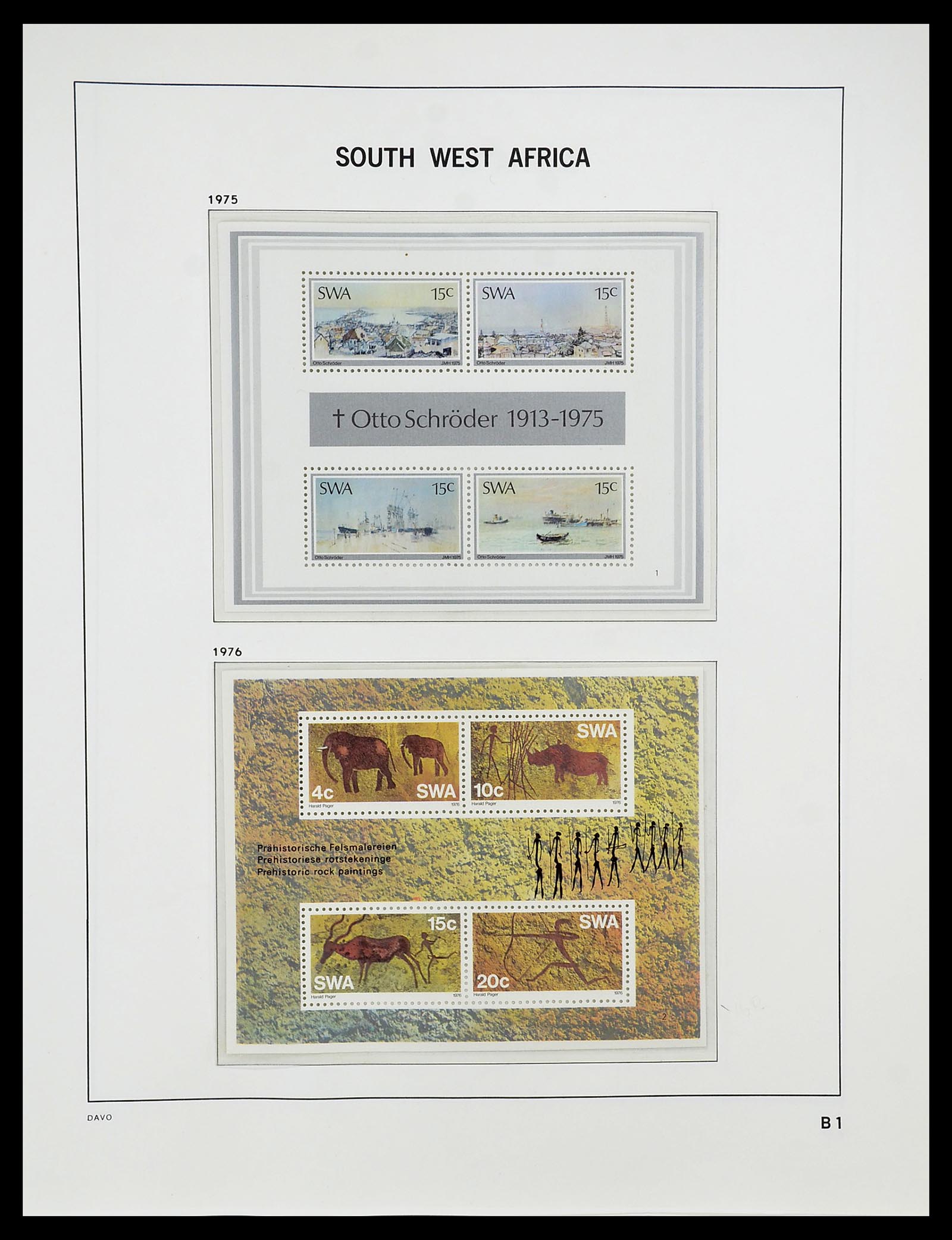 34702 043 - Postzegelverzameling 34702 Zuidwest Afrika/Namibië 1952-2000.