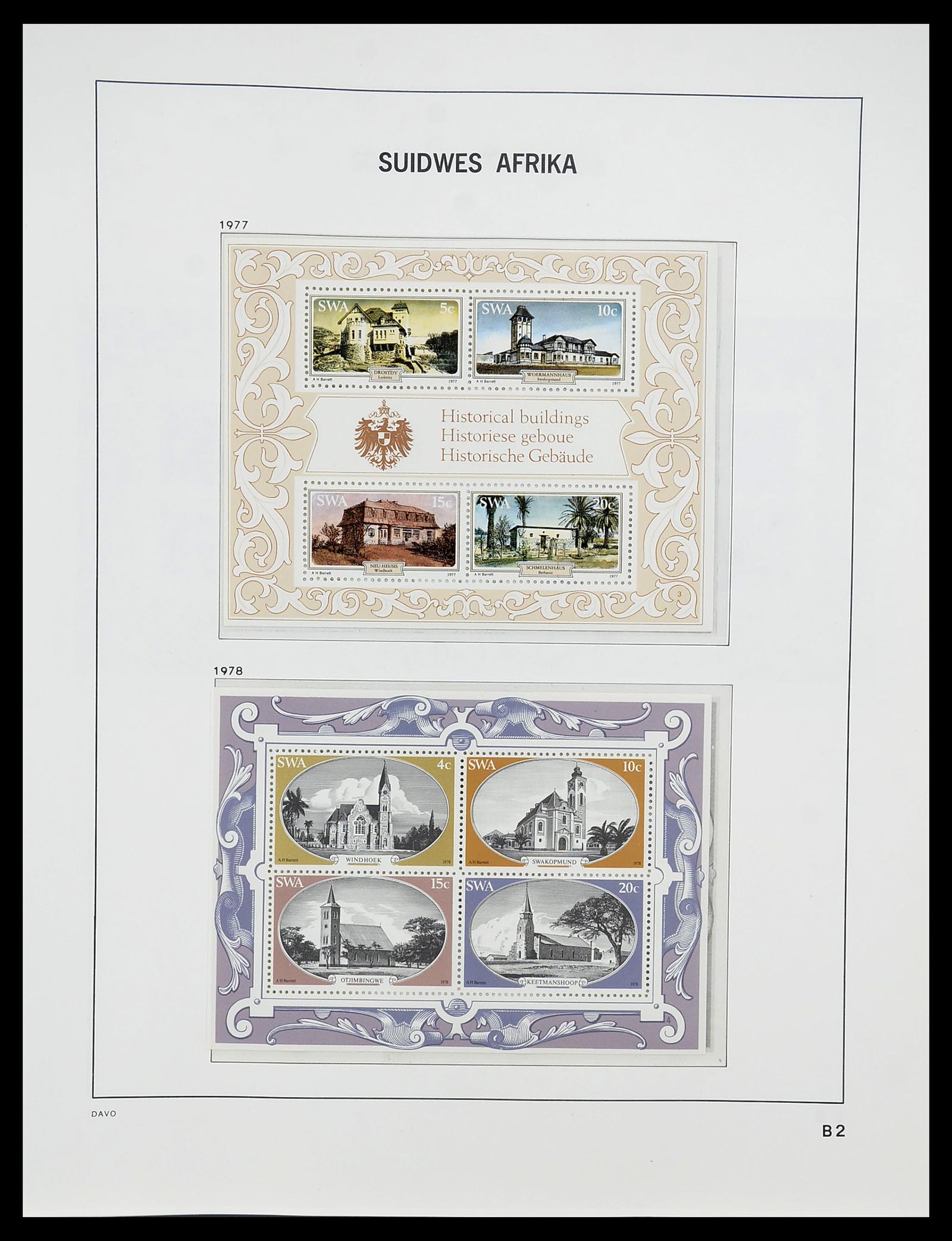 34702 044 - Postzegelverzameling 34702 Zuidwest Afrika/Namibië 1952-2000.