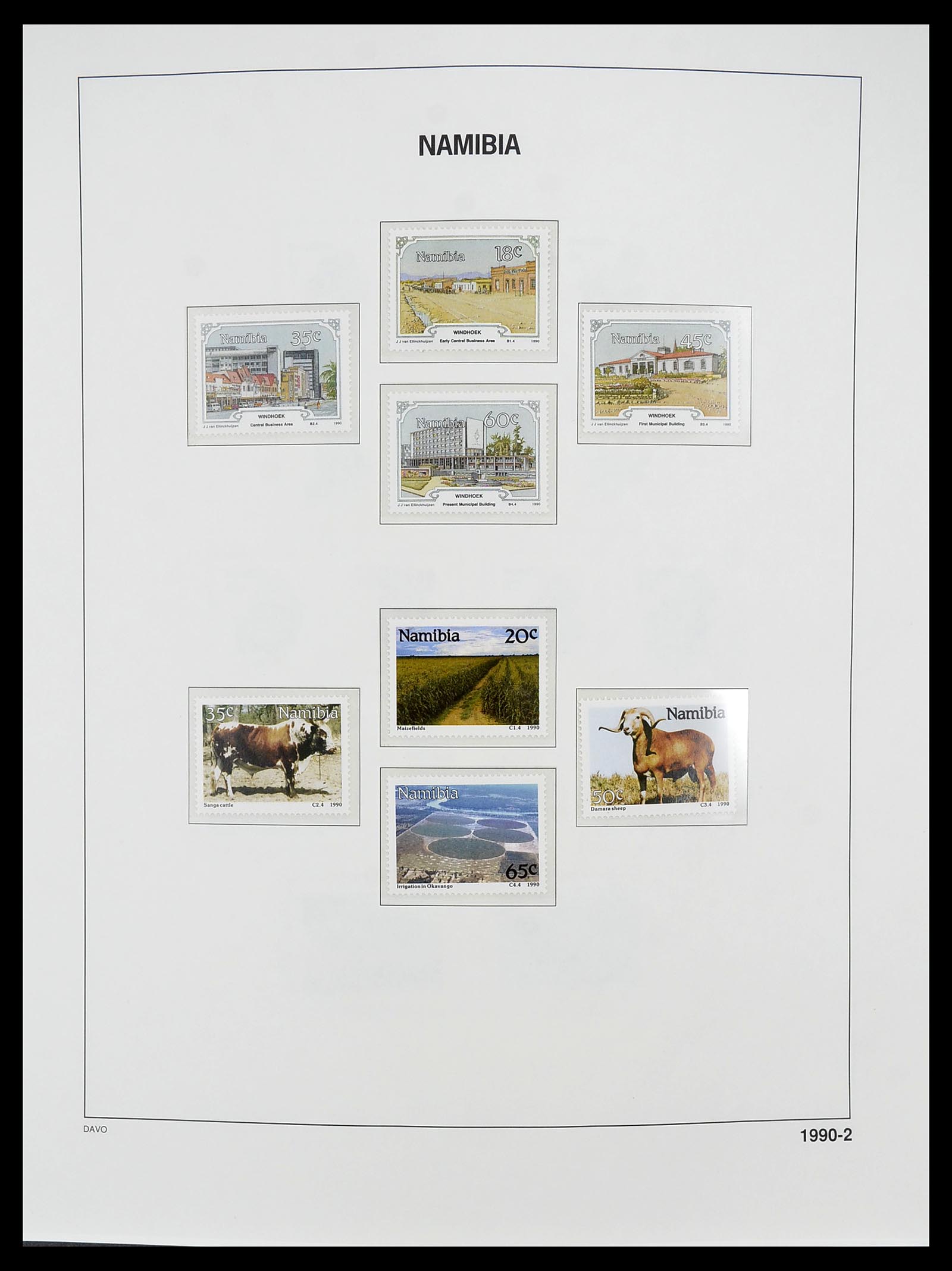 34702 053 - Postzegelverzameling 34702 Zuidwest Afrika/Namibië 1952-2000.