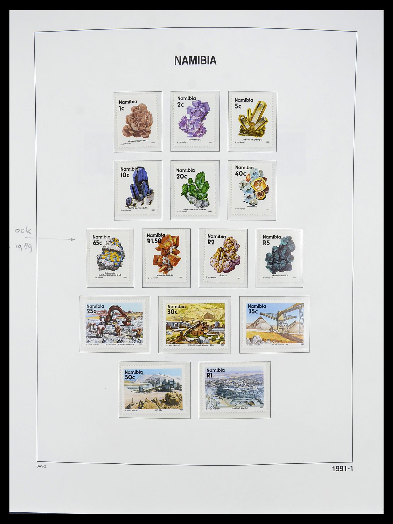 34702 054 - Postzegelverzameling 34702 Zuidwest Afrika/Namibië 1952-2000.