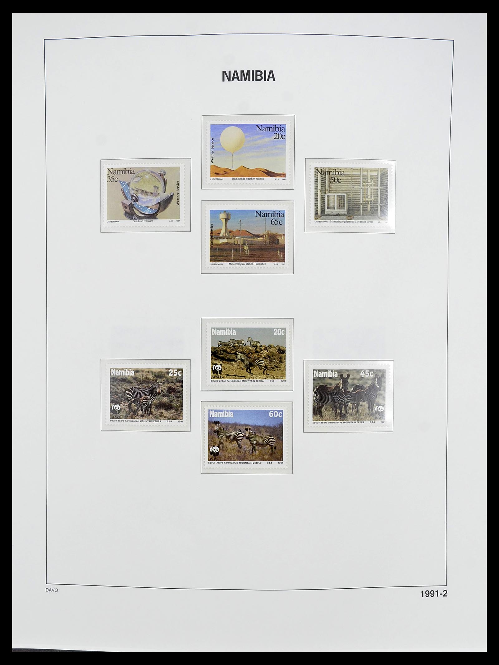 34702 055 - Postzegelverzameling 34702 Zuidwest Afrika/Namibië 1952-2000.