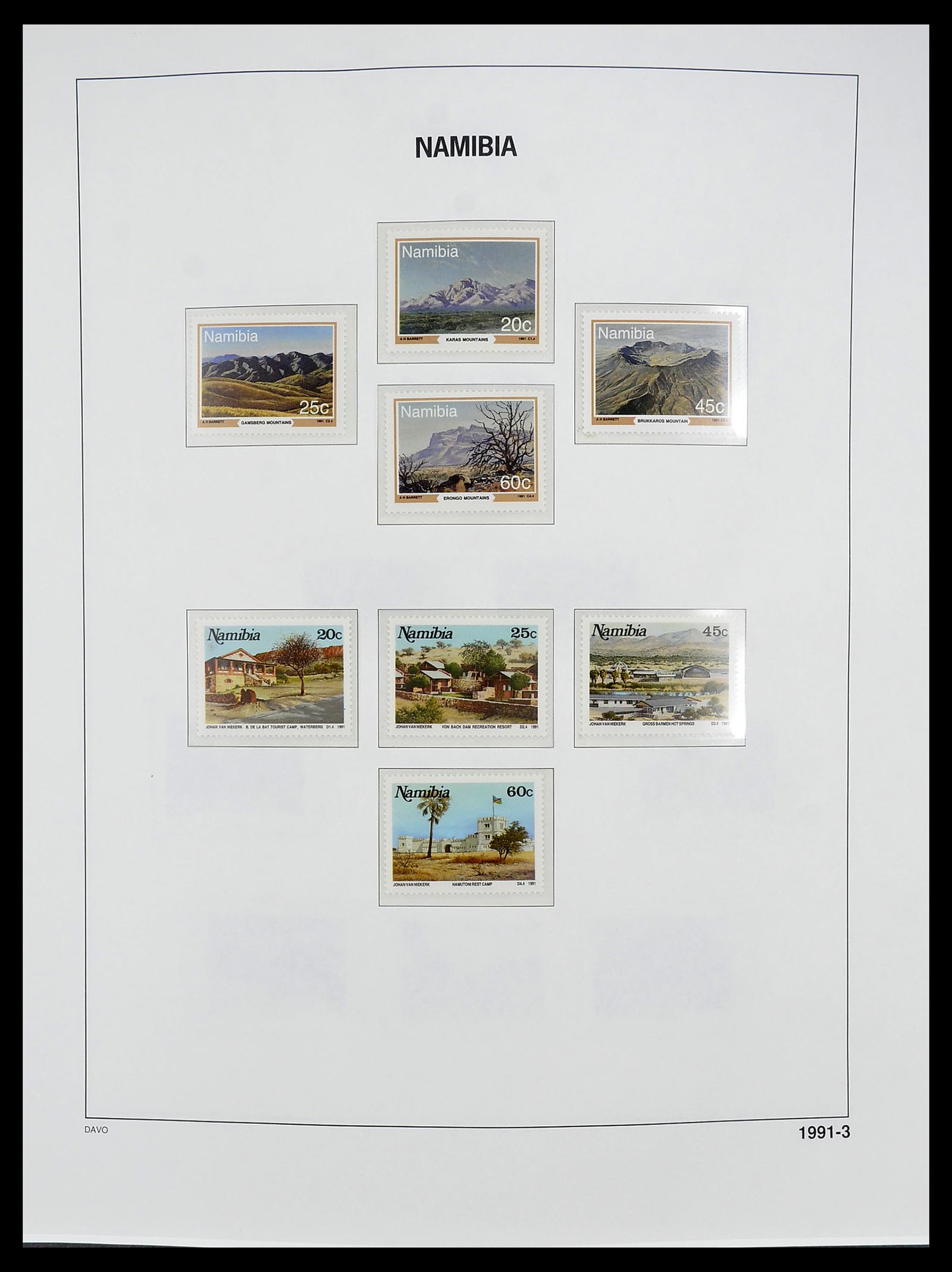 34702 056 - Postzegelverzameling 34702 Zuidwest Afrika/Namibië 1952-2000.