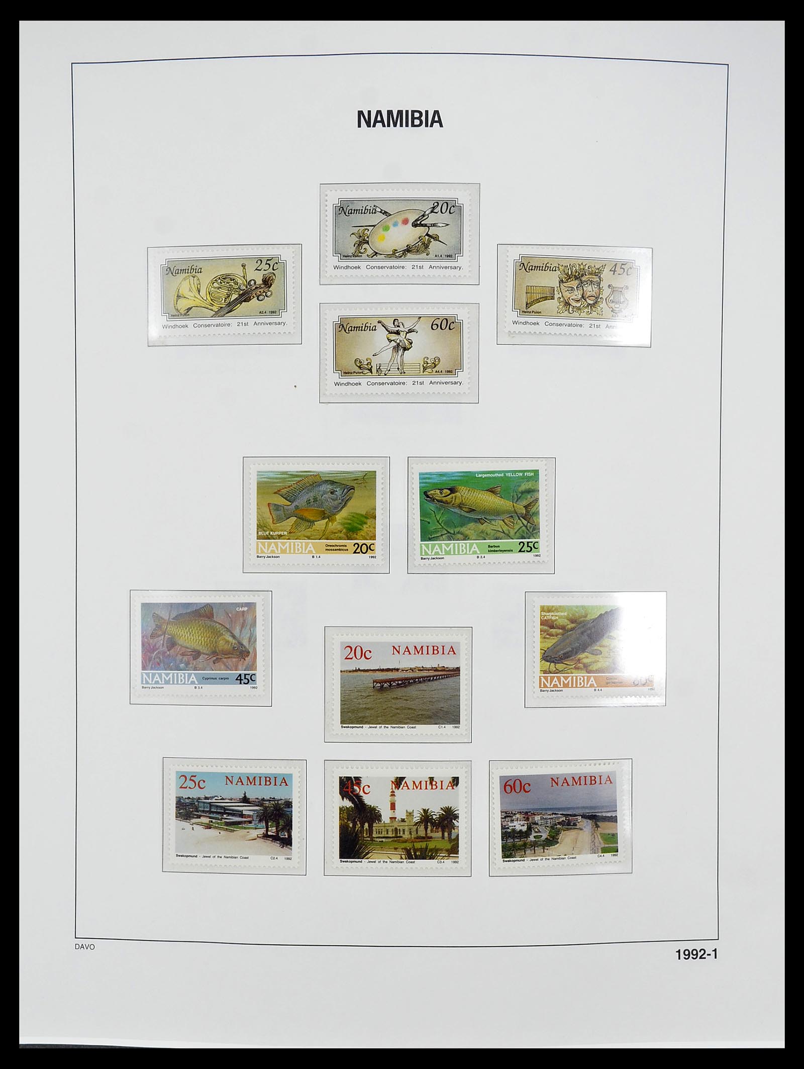 34702 057 - Postzegelverzameling 34702 Zuidwest Afrika/Namibië 1952-2000.