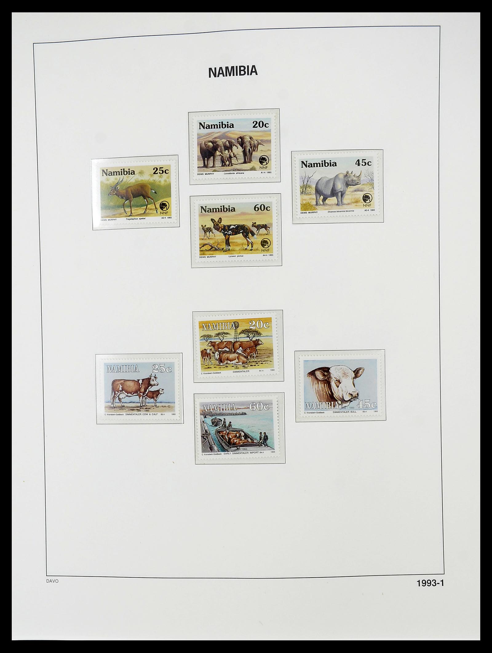 34702 059 - Postzegelverzameling 34702 Zuidwest Afrika/Namibië 1952-2000.