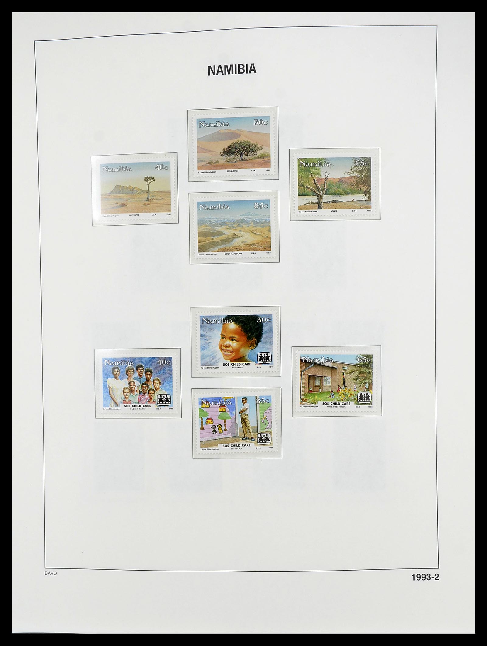 34702 060 - Postzegelverzameling 34702 Zuidwest Afrika/Namibië 1952-2000.