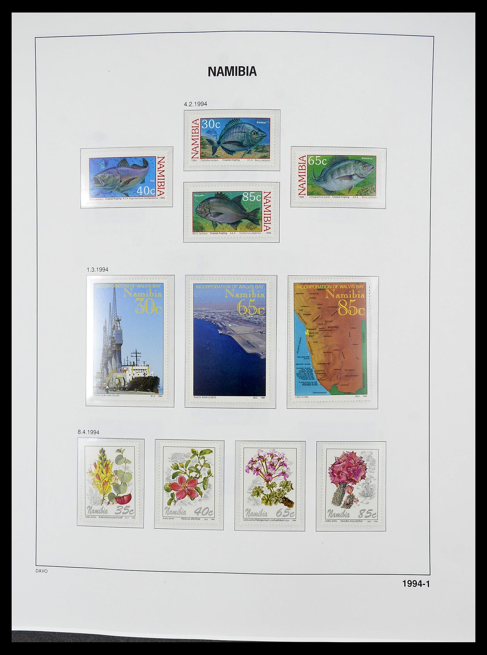 34702 062 - Postzegelverzameling 34702 Zuidwest Afrika/Namibië 1952-2000.