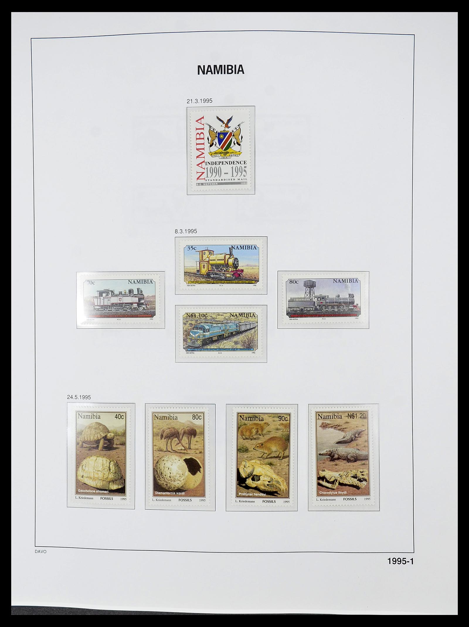 34702 064 - Postzegelverzameling 34702 Zuidwest Afrika/Namibië 1952-2000.