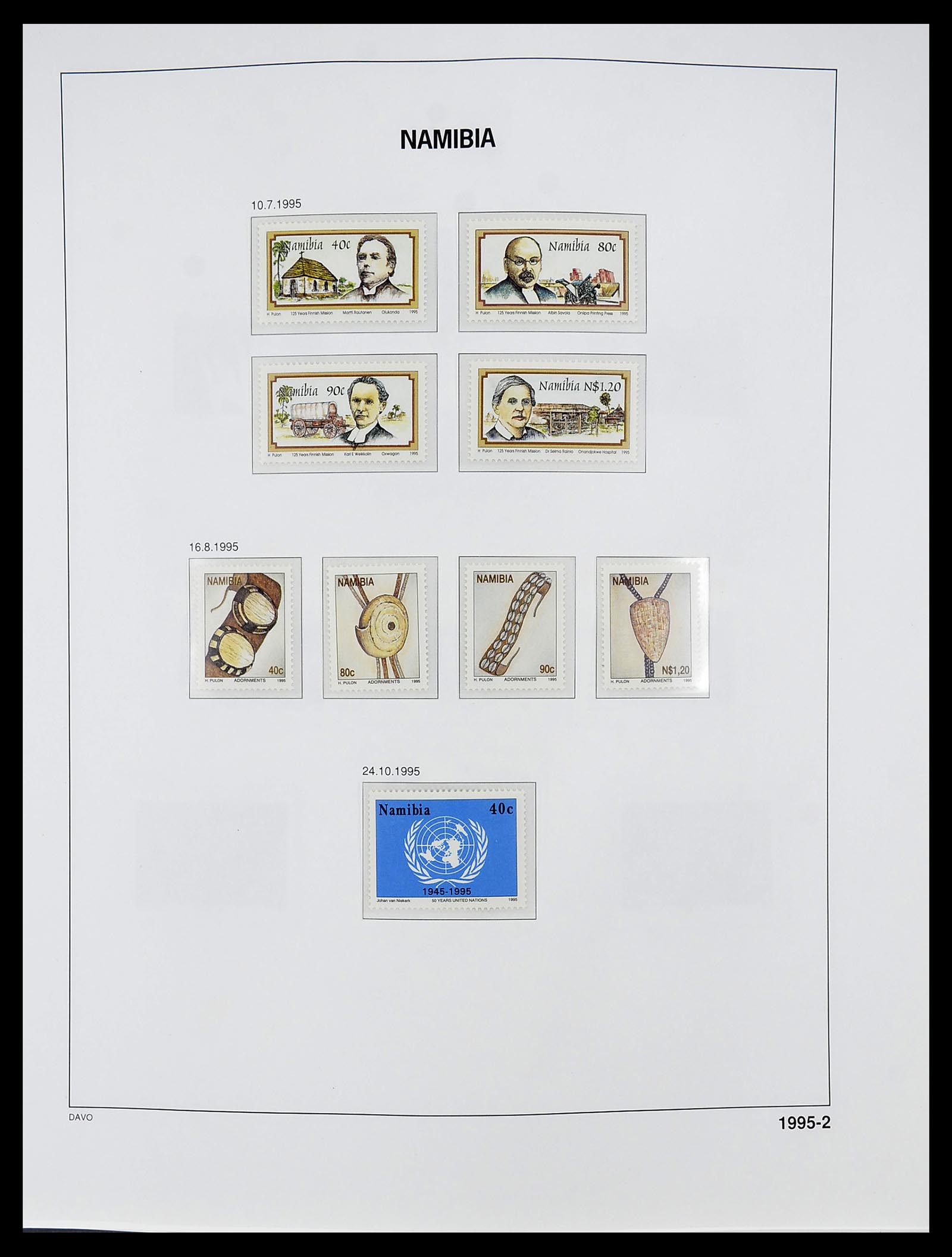 34702 065 - Postzegelverzameling 34702 Zuidwest Afrika/Namibië 1952-2000.