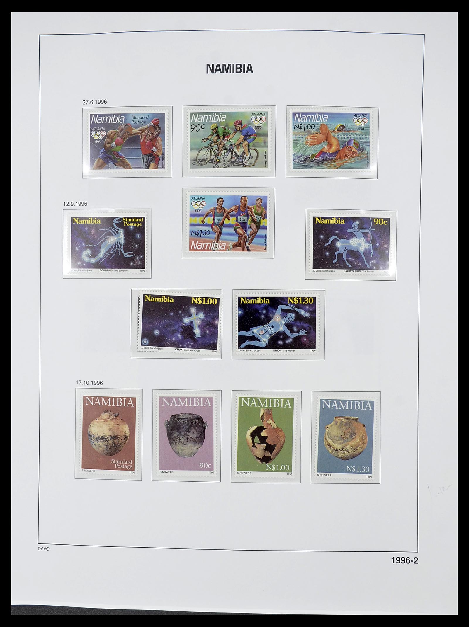 34702 067 - Postzegelverzameling 34702 Zuidwest Afrika/Namibië 1952-2000.