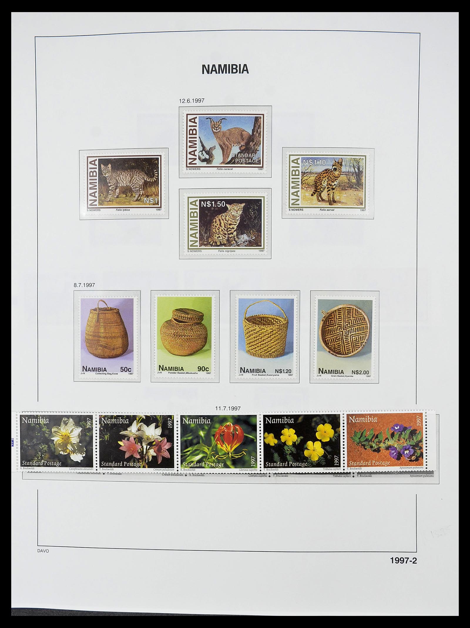 34702 069 - Postzegelverzameling 34702 Zuidwest Afrika/Namibië 1952-2000.