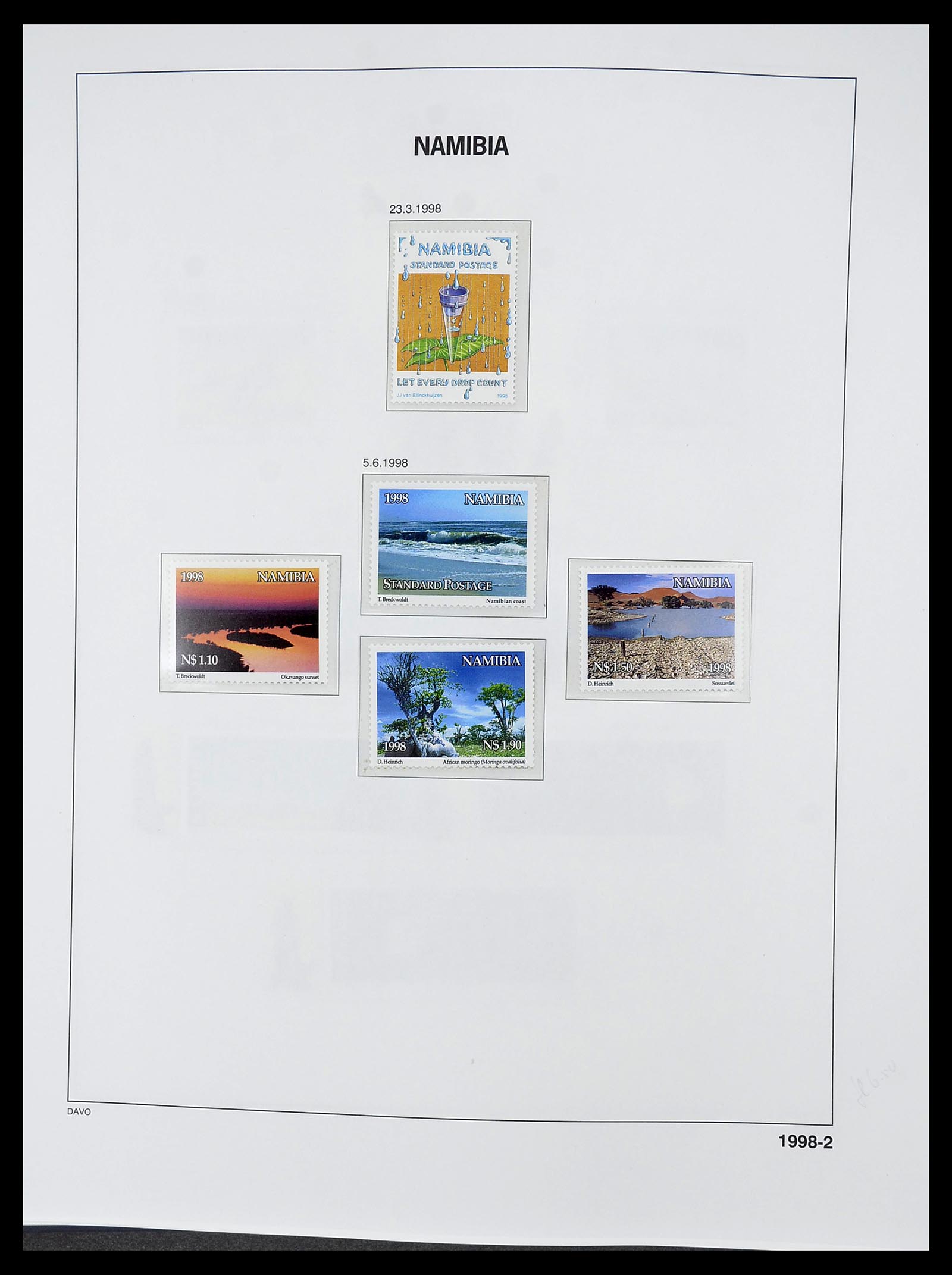 34702 074 - Postzegelverzameling 34702 Zuidwest Afrika/Namibië 1952-2000.