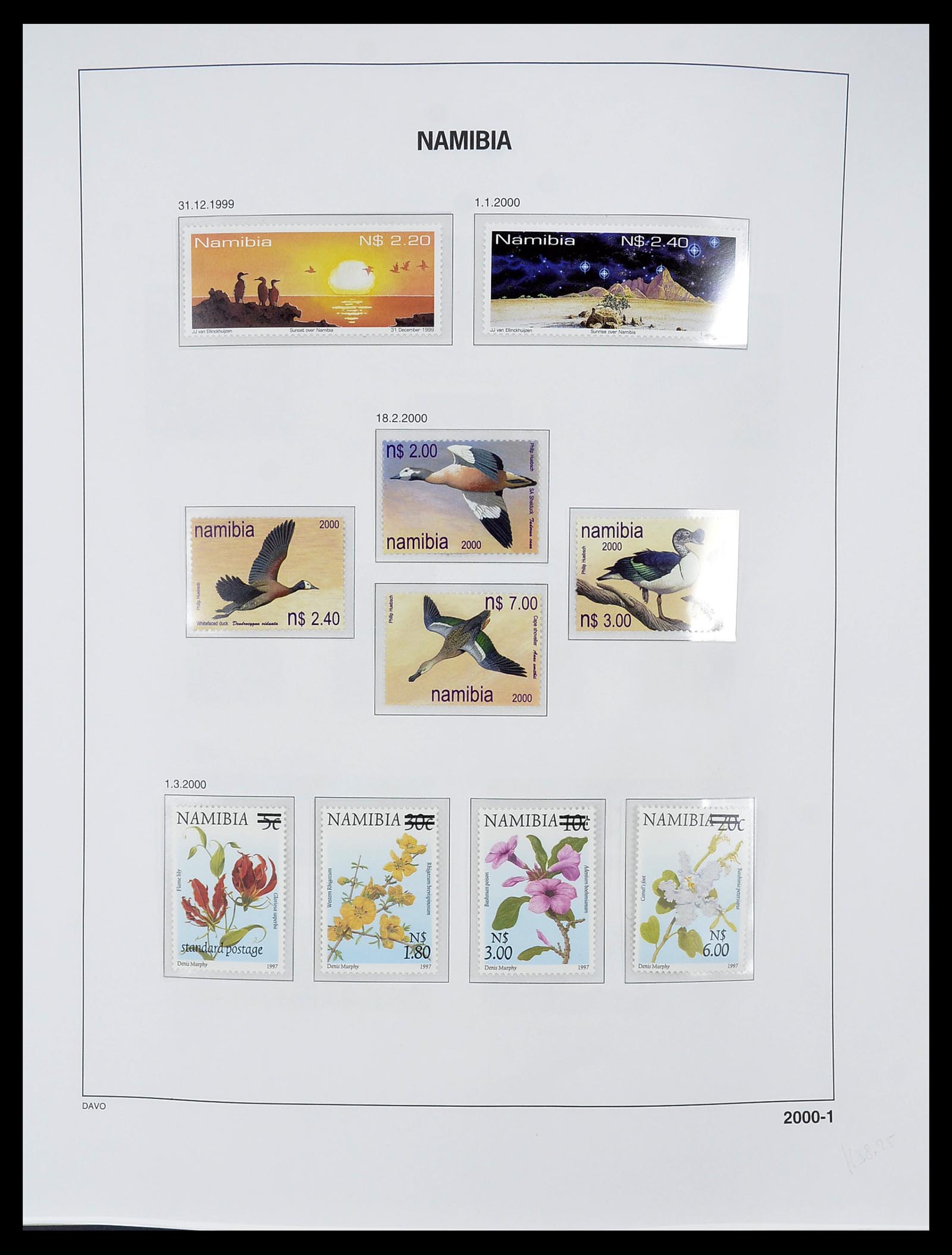 34702 077 - Postzegelverzameling 34702 Zuidwest Afrika/Namibië 1952-2000.
