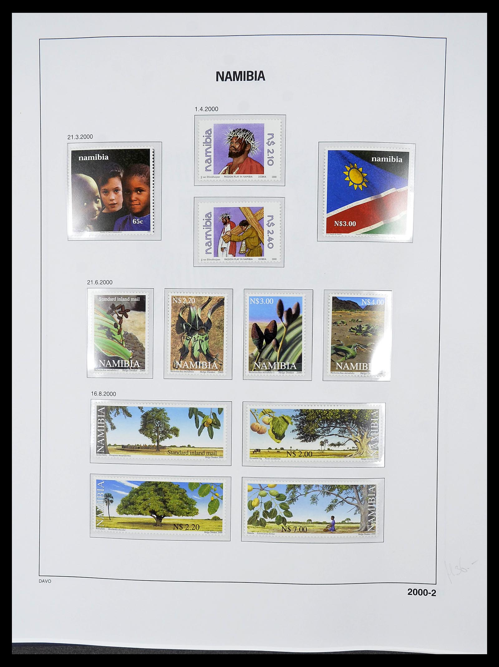34702 078 - Postzegelverzameling 34702 Zuidwest Afrika/Namibië 1952-2000.