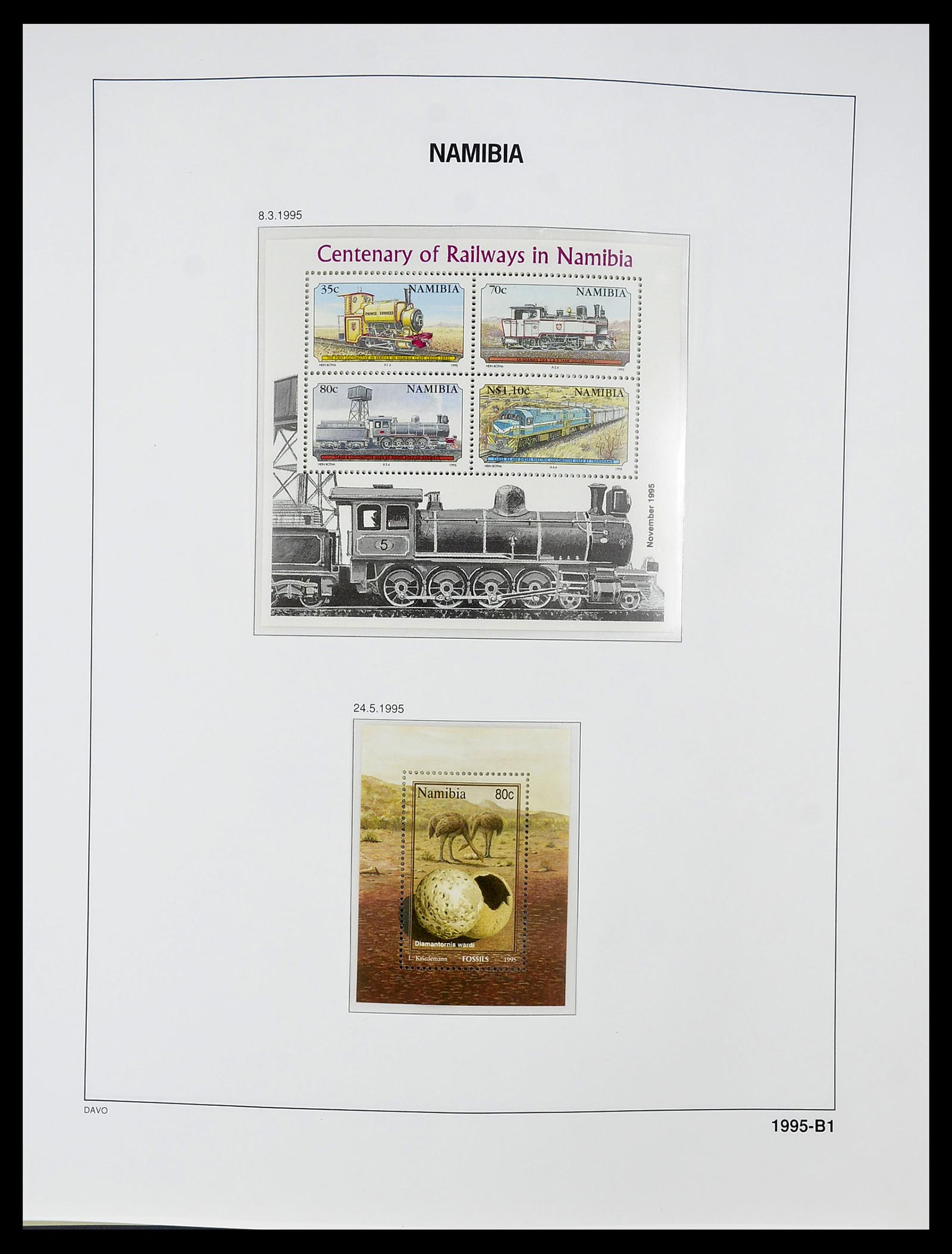 34702 086 - Postzegelverzameling 34702 Zuidwest Afrika/Namibië 1952-2000.
