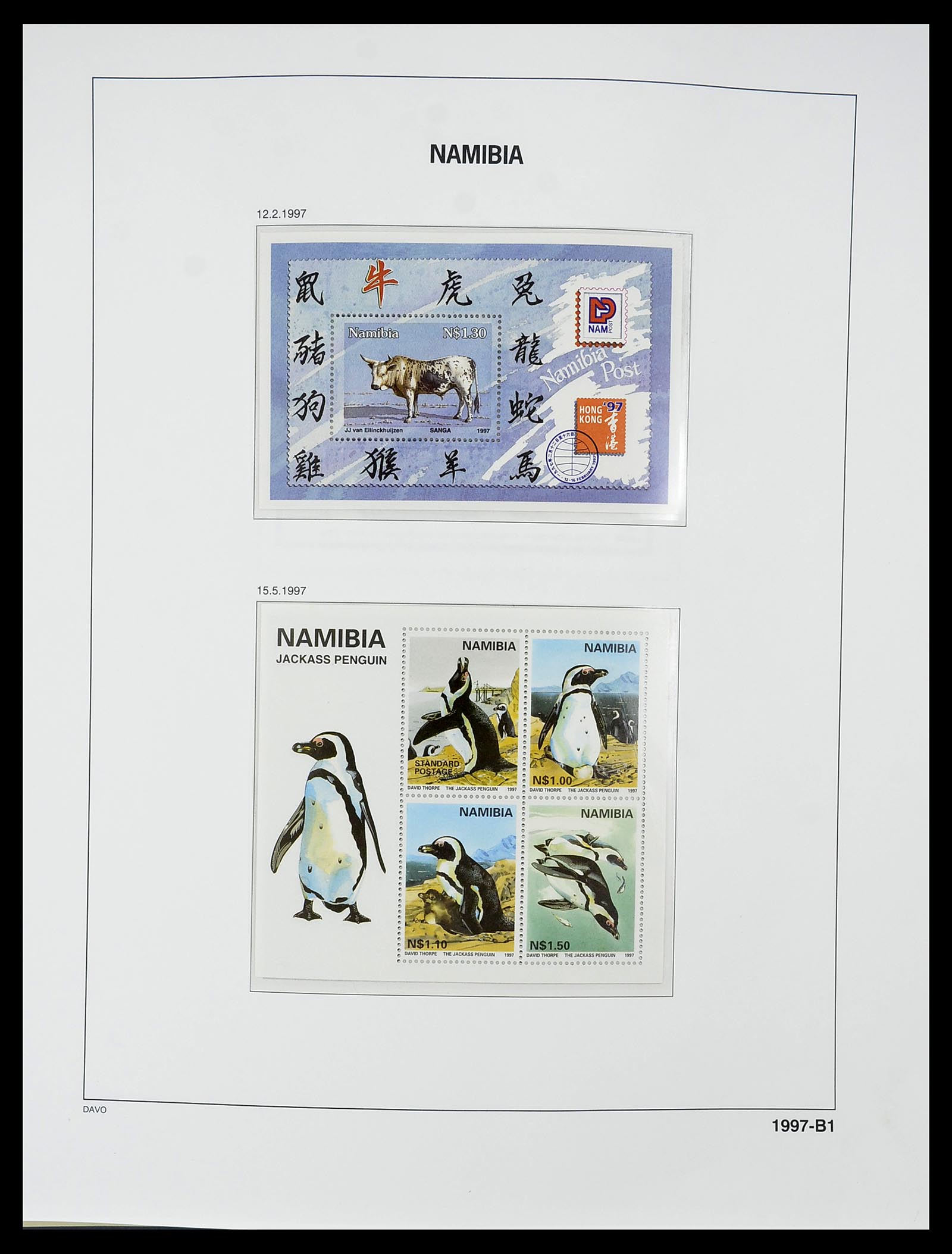 34702 089 - Postzegelverzameling 34702 Zuidwest Afrika/Namibië 1952-2000.
