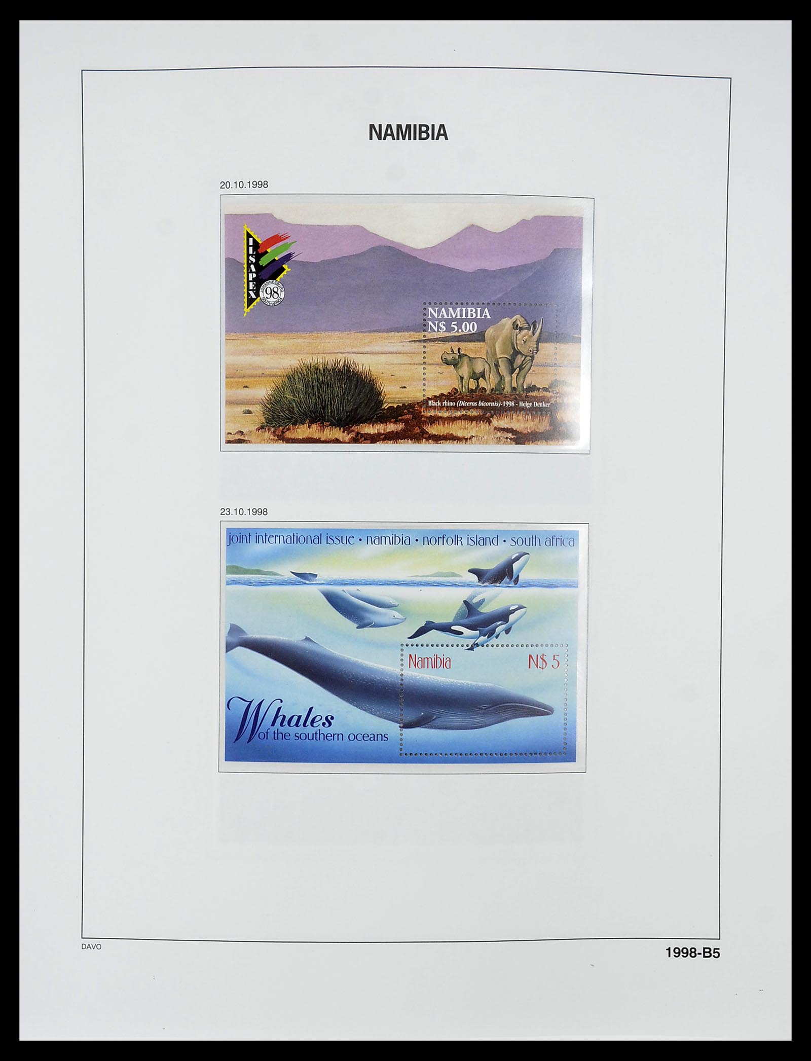 34702 096 - Postzegelverzameling 34702 Zuidwest Afrika/Namibië 1952-2000.