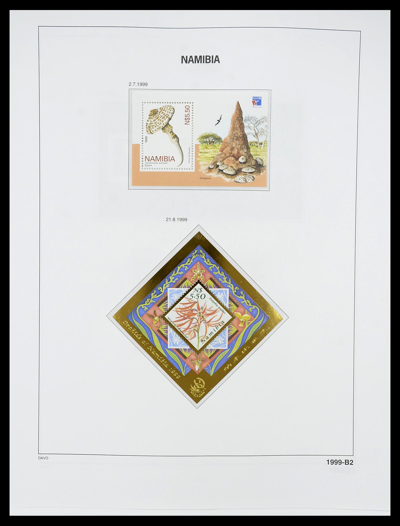 34702 098 - Postzegelverzameling 34702 Zuidwest Afrika/Namibië 1952-2000.