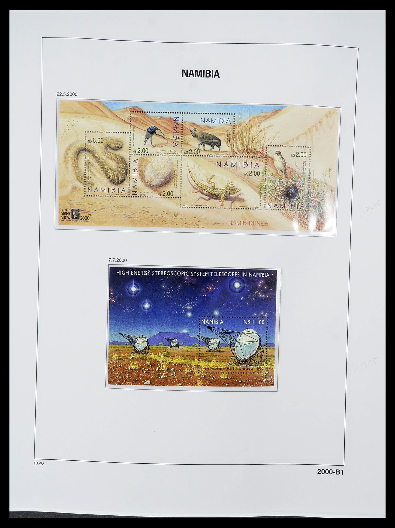 34702 100 - Postzegelverzameling 34702 Zuidwest Afrika/Namibië 1952-2000.