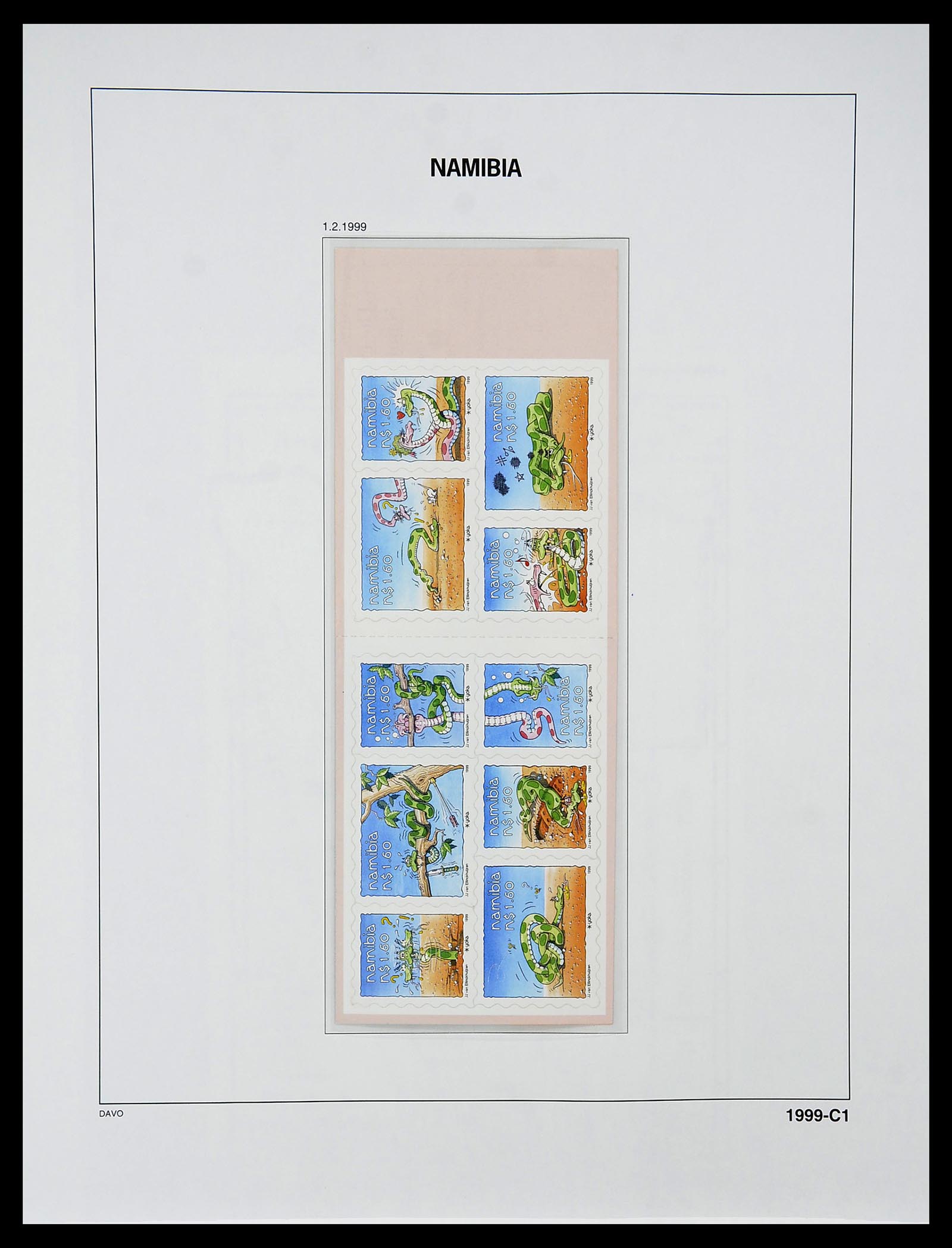 34702 103 - Postzegelverzameling 34702 Zuidwest Afrika/Namibië 1952-2000.